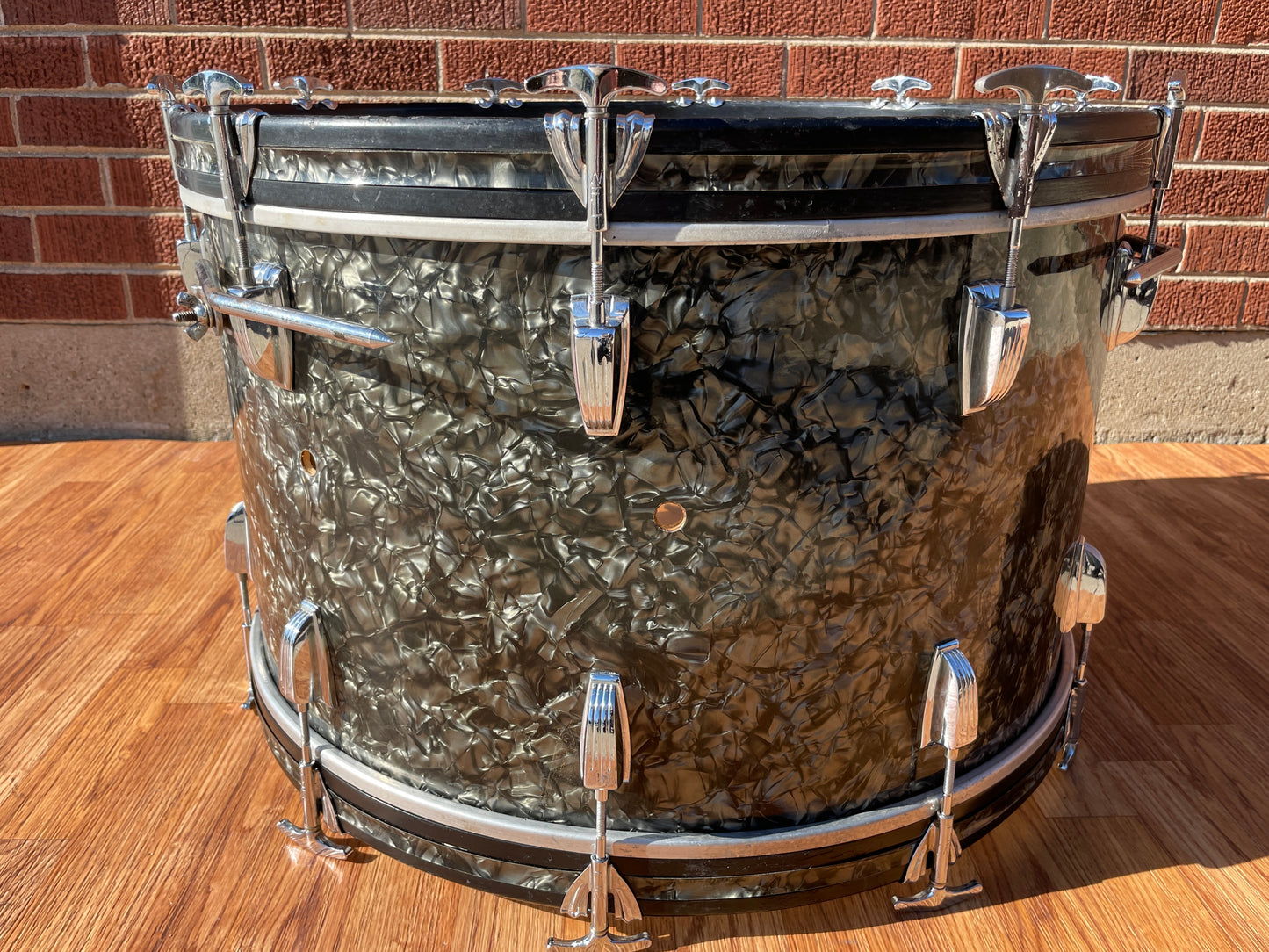 1948-1952 WFL 14x24 Bass Drum Black Diamond Pearl Ludwig