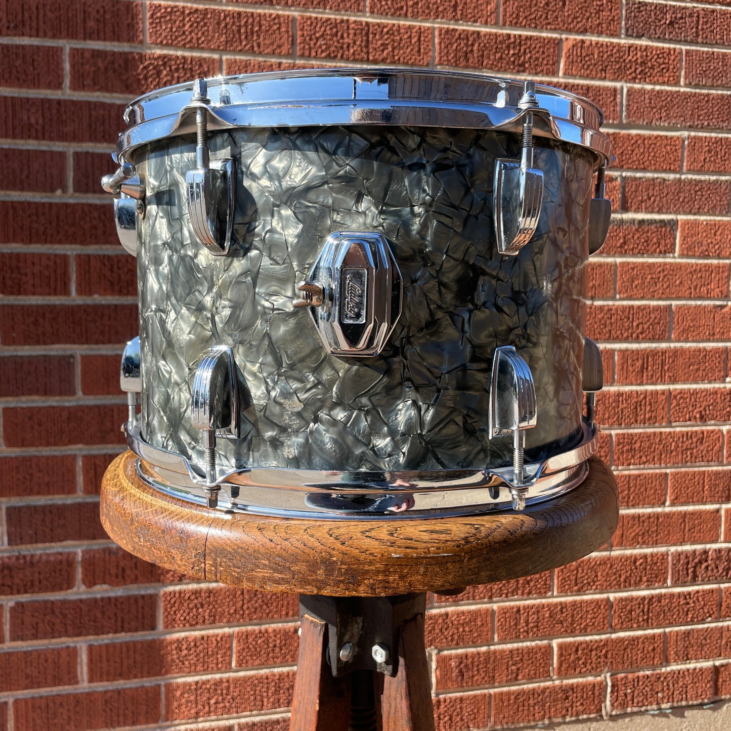 1965 Ludwig 8x12 Super Classic Tom Drum Single Black Diamond Pearl