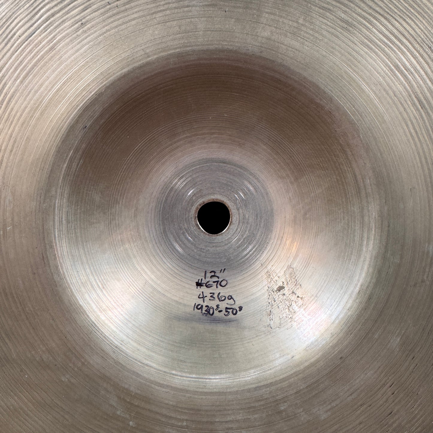 12" Zilco By Zildjian 1930s-1950s Hi-Hat Single / Splash Cymbal 436g *Video Demo*