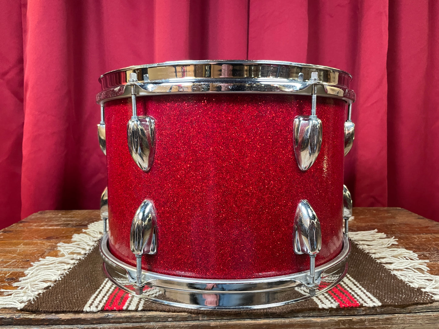 Vintage Drum Mate 8x12 Tom Drum Red Sparkle MIJ / Japan