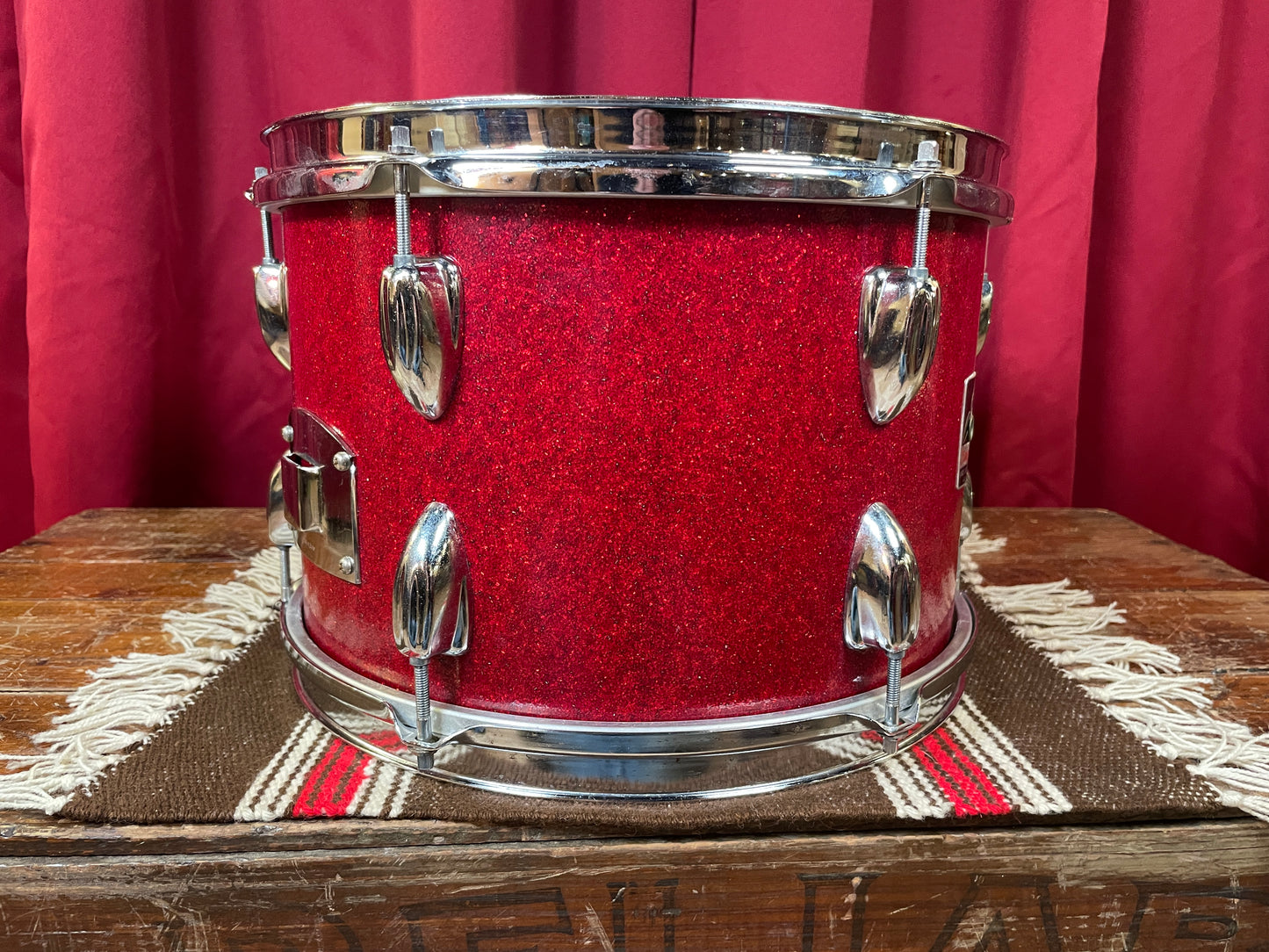 Vintage Drum Mate 8x12 Tom Drum Red Sparkle MIJ / Japan