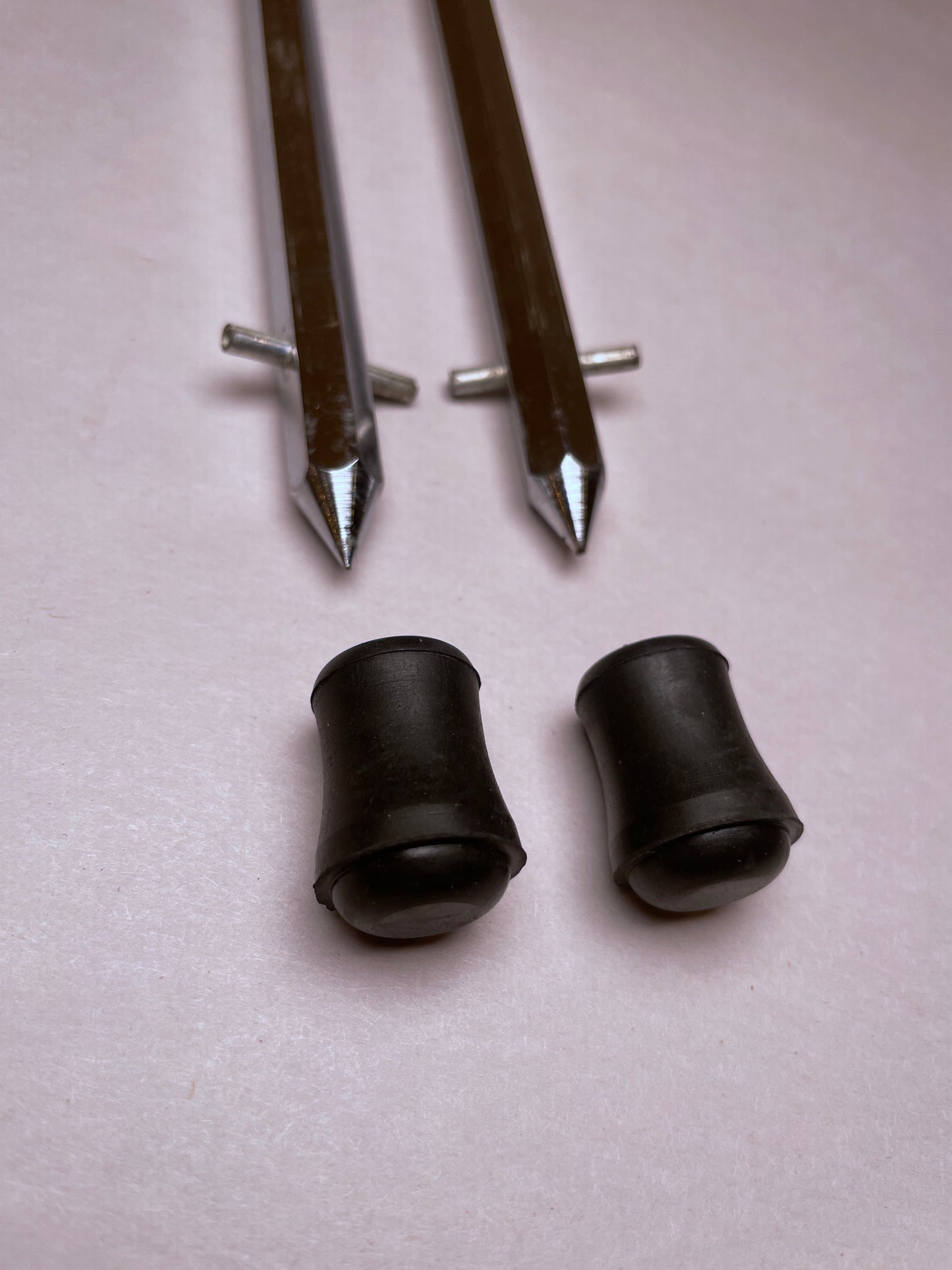 1960s Rogers 14" Internal Disappearing Spurs Bass Drum Legs No. 340