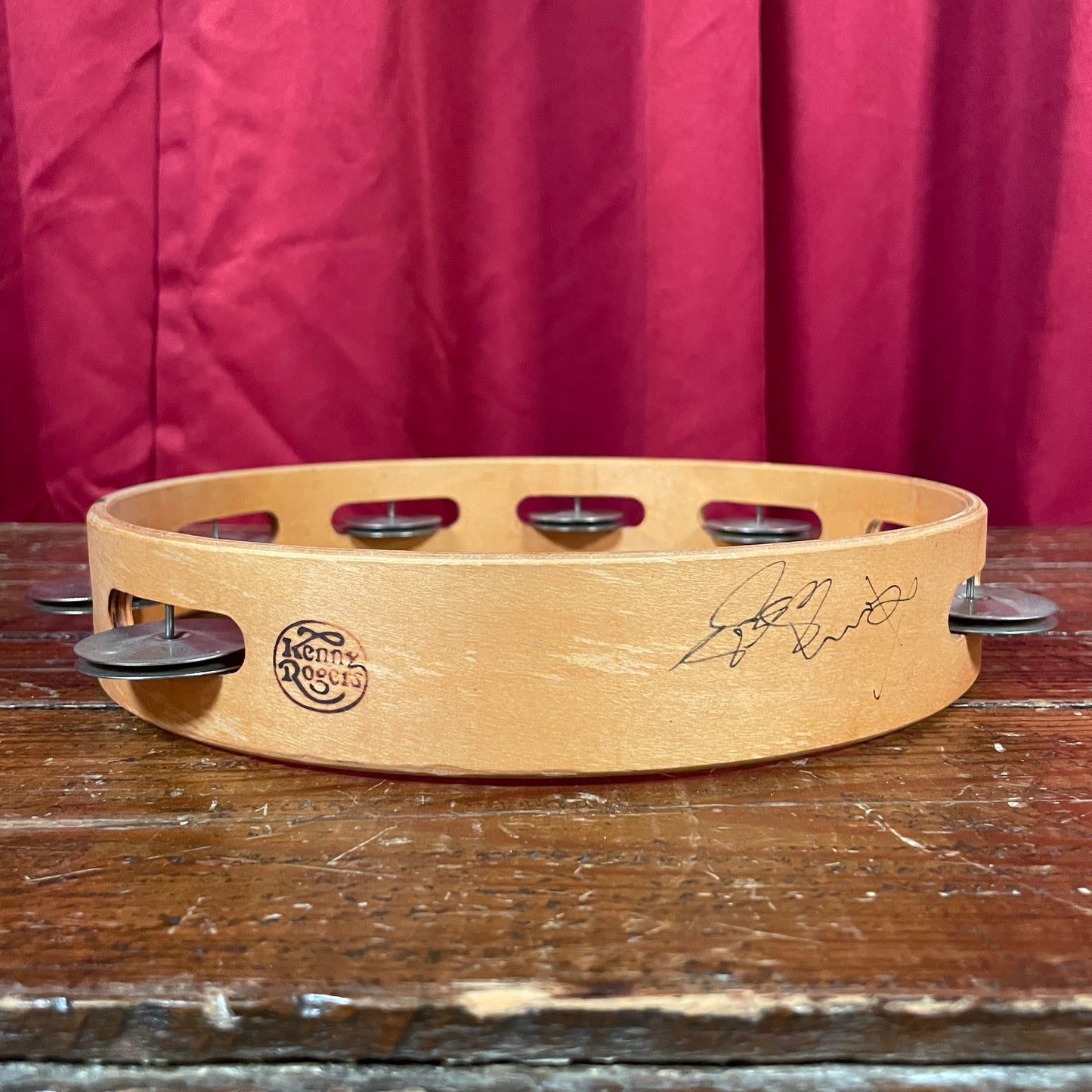 Vintage Kenny Roger Signed Tambourine