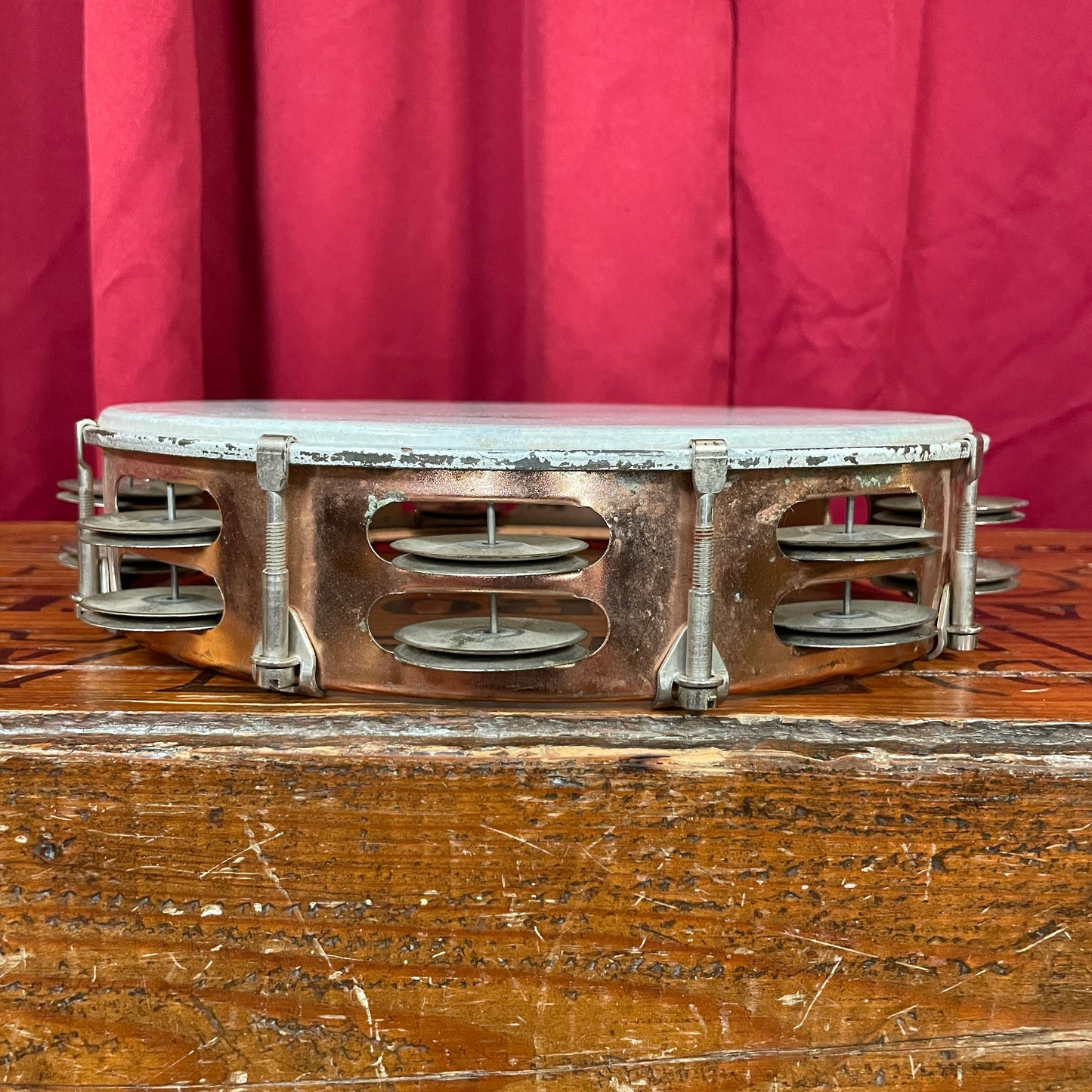 1960s Ludwig 10" Bronze Double Row Tunable Tambourine