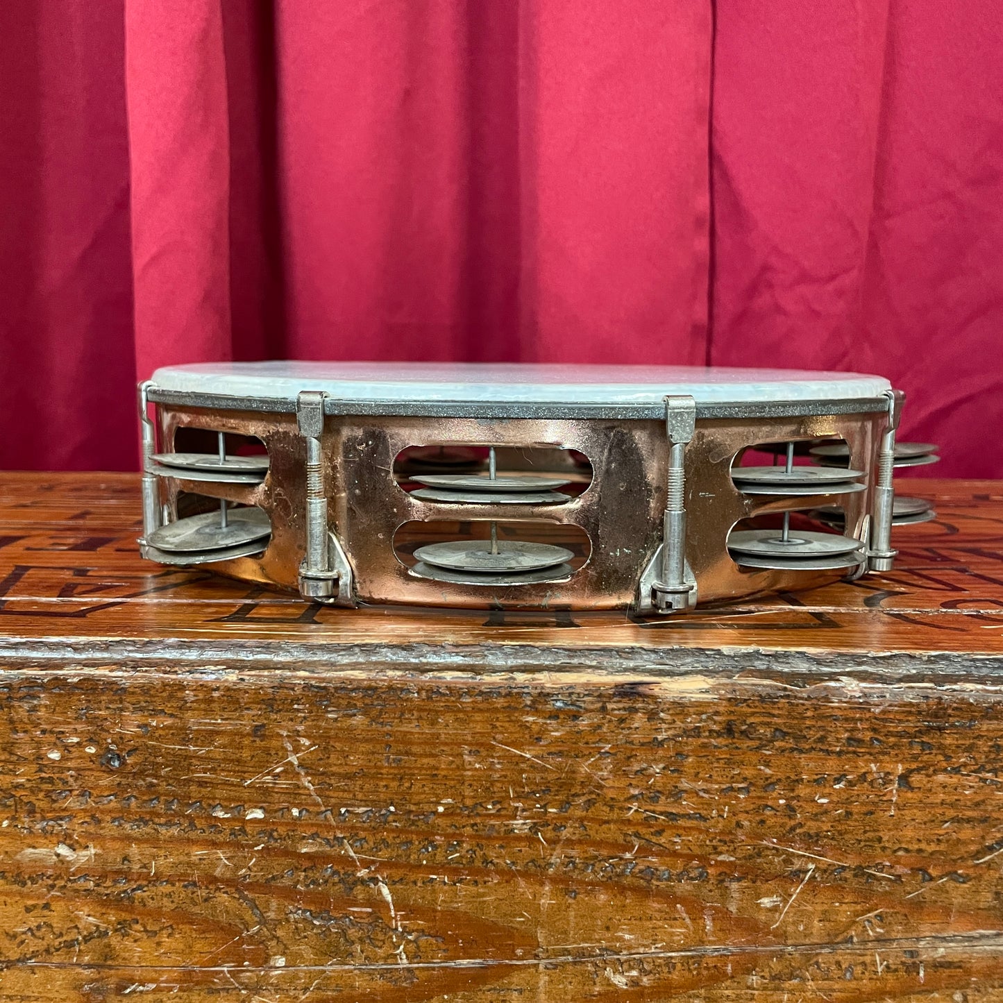 1960s Ludwig 10" Bronze Double Row Tunable Tambourine
