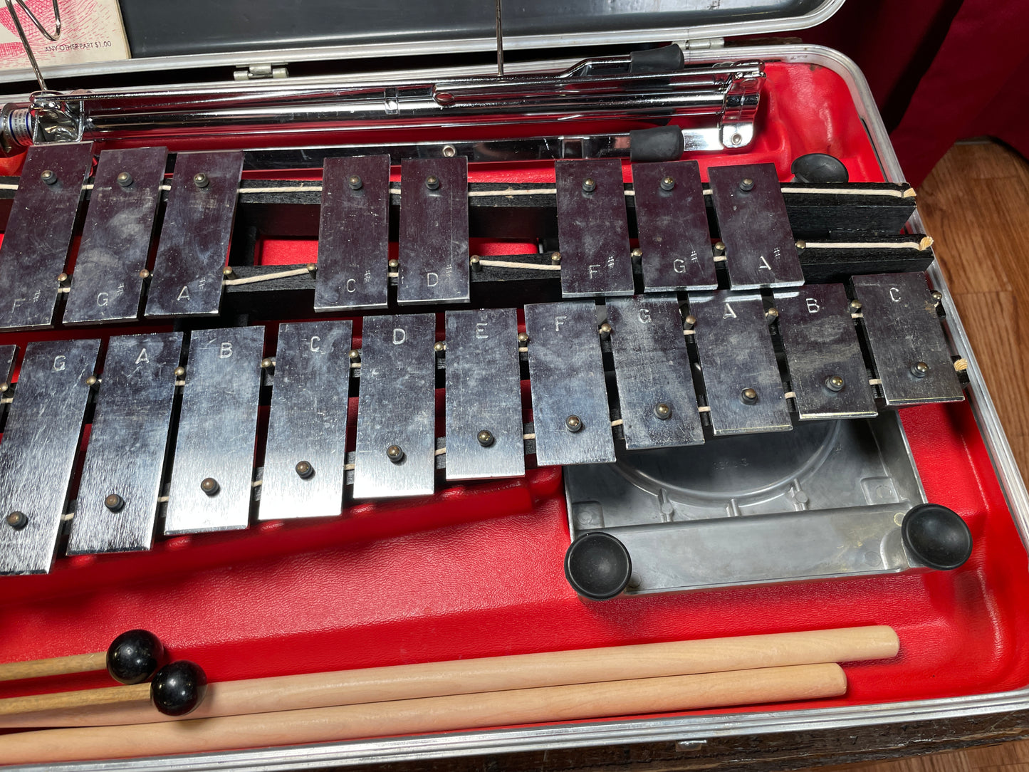 1970s Ludwig Musser M-649 Junior Percussionist Kit Glockenspiel Bells