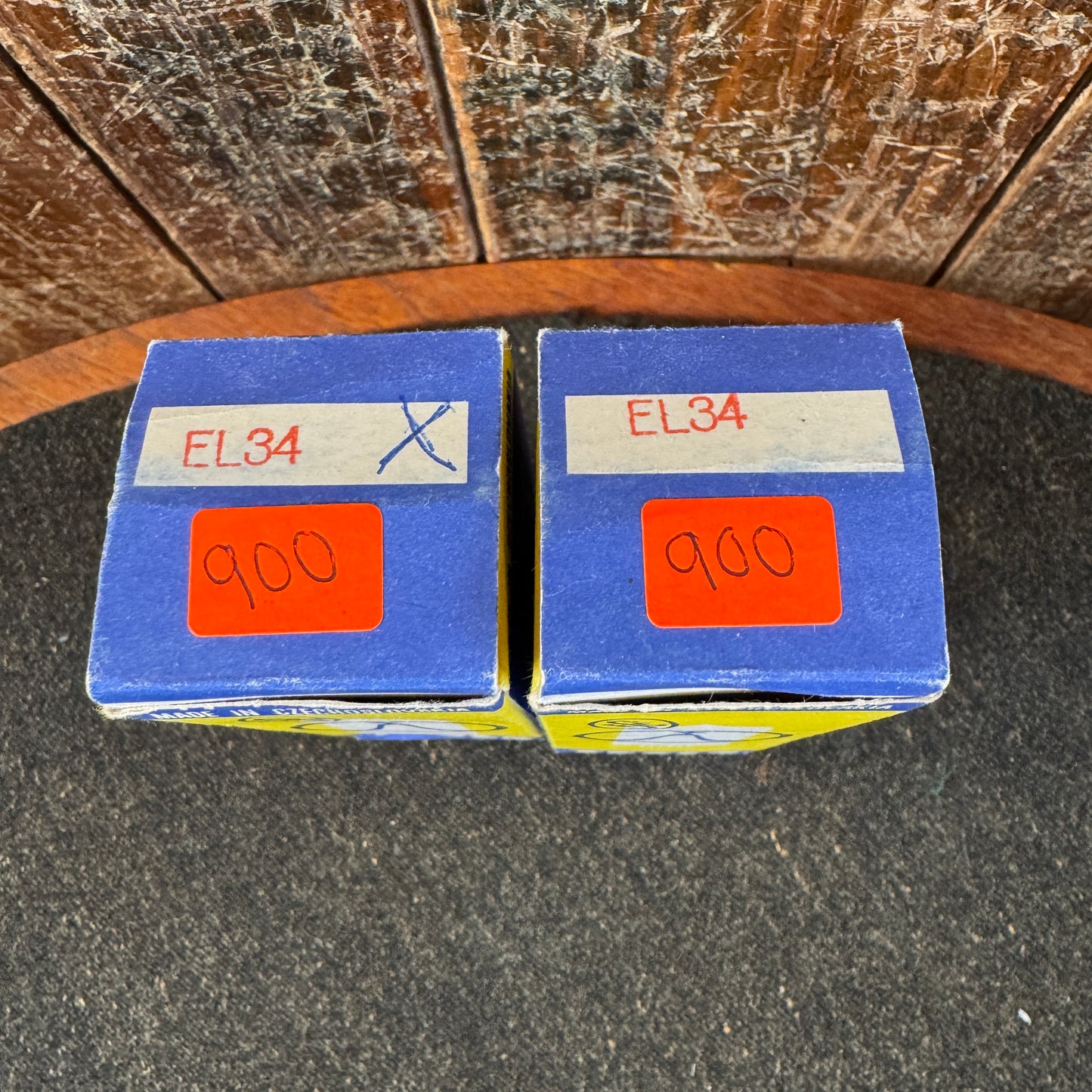 Tesla Cobalt Blue EL34 Amplifier Power Tubes Pair Duet #201
