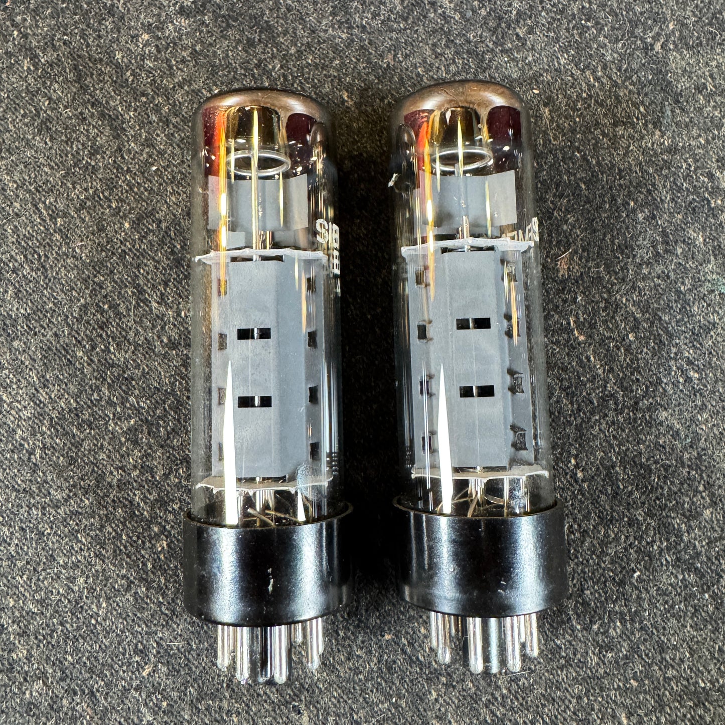 RFT / Siemens EL34 Dimple Top Amplifier Power Tubes Pair Duet #202