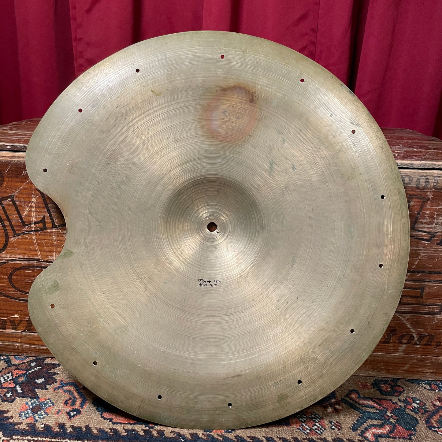 20" Zildjian A Trans Stamp Swish China Cymbal 1288g Repaired *Video Demo*