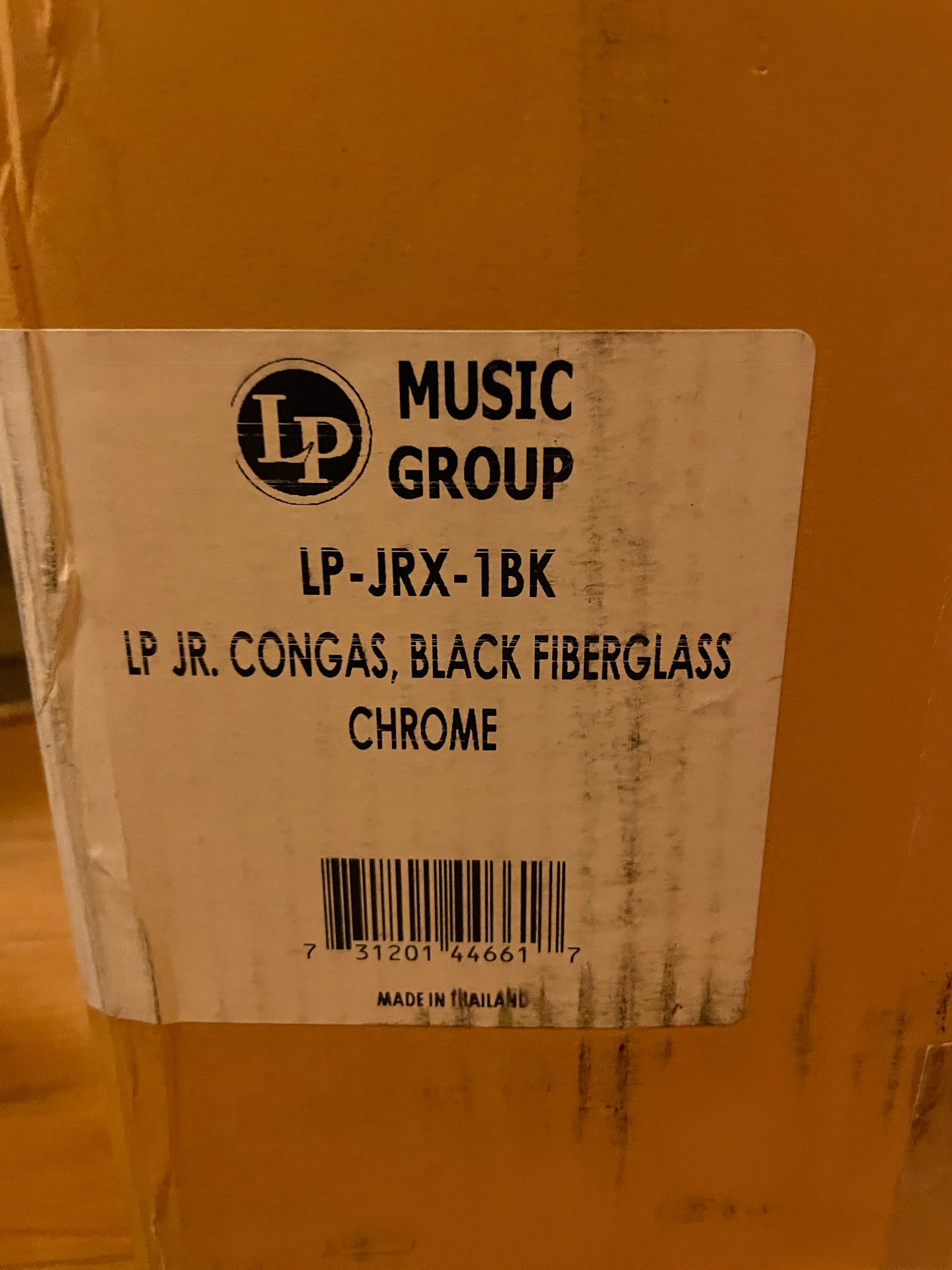 Latin Percussion LP-JRX-1BK Junior Conga Set Black Fiberglass Mini