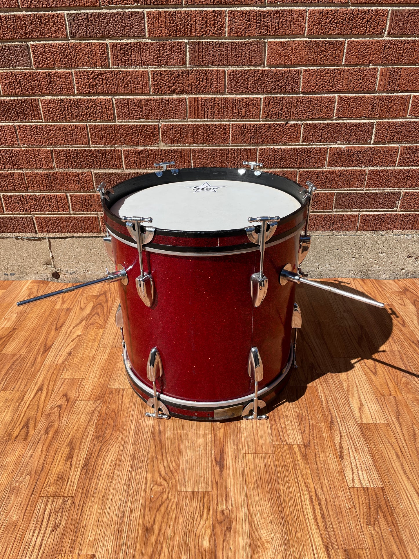 1960s Star 14x16 Bass Drum Red Sparkle MIJ Pre-Tama