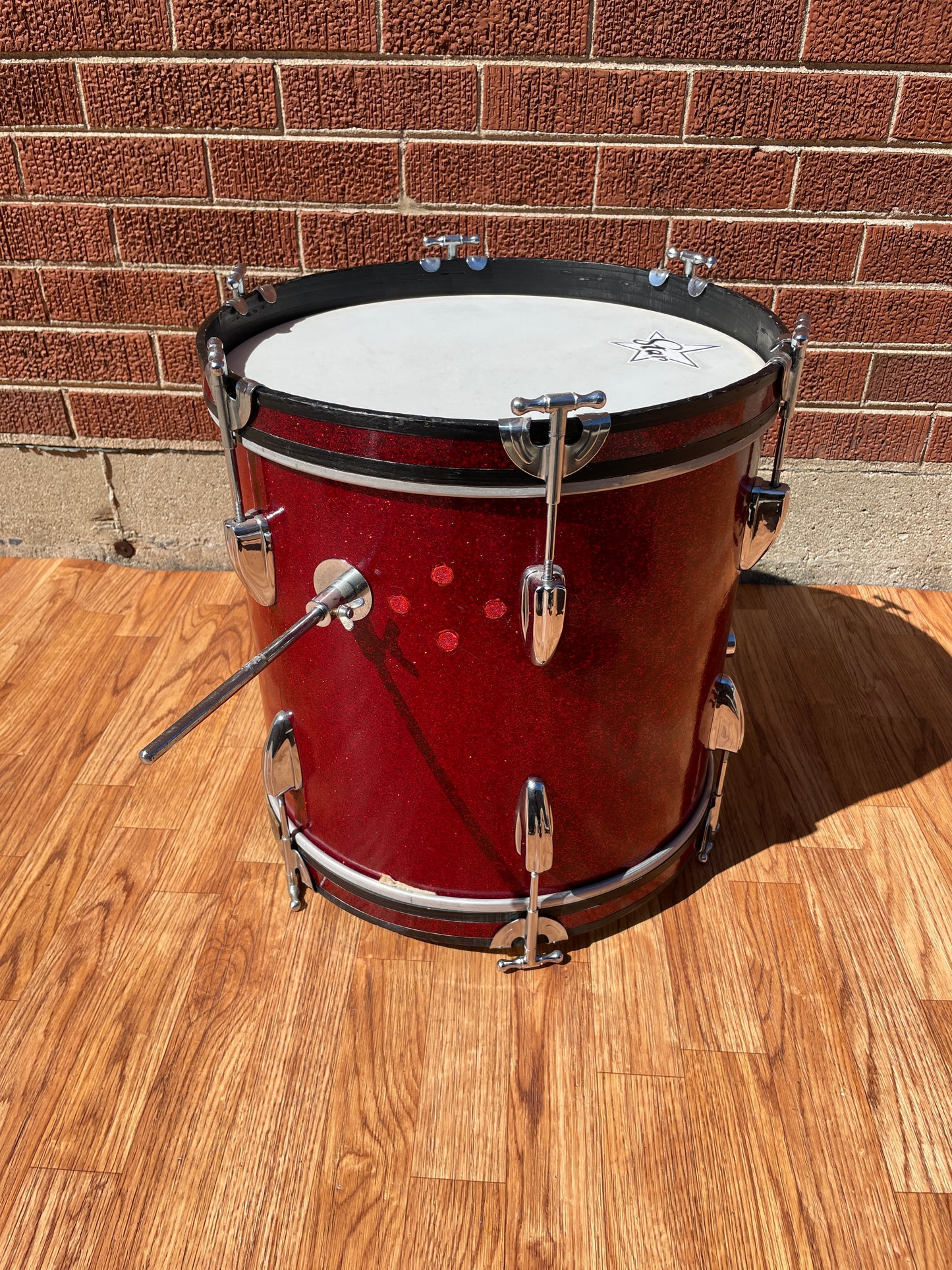 1960s Star 14x16 Bass Drum Red Sparkle MIJ Pre-Tama