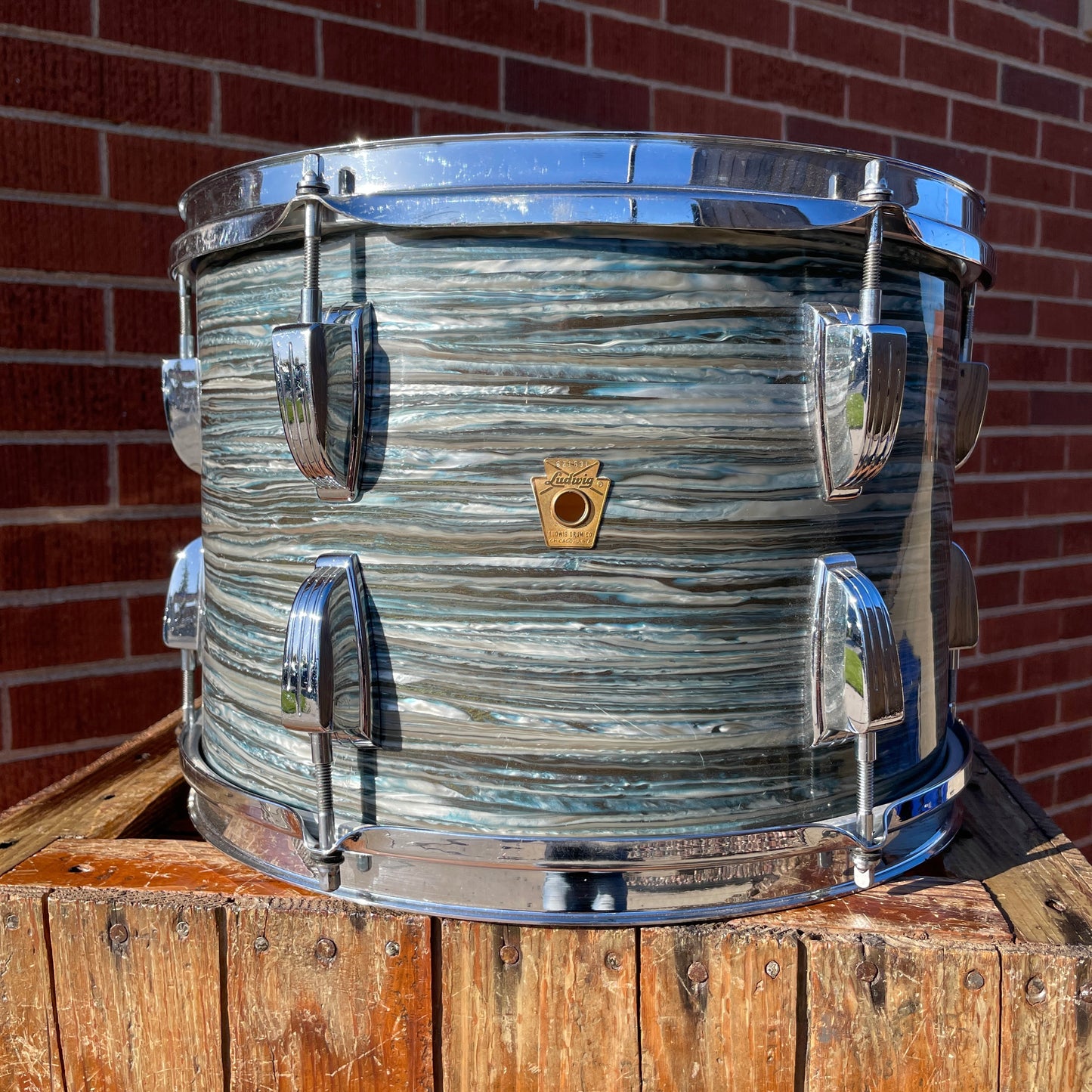 1960s Ludwig 9x13 Tom Drum Oyster Blue Pearl