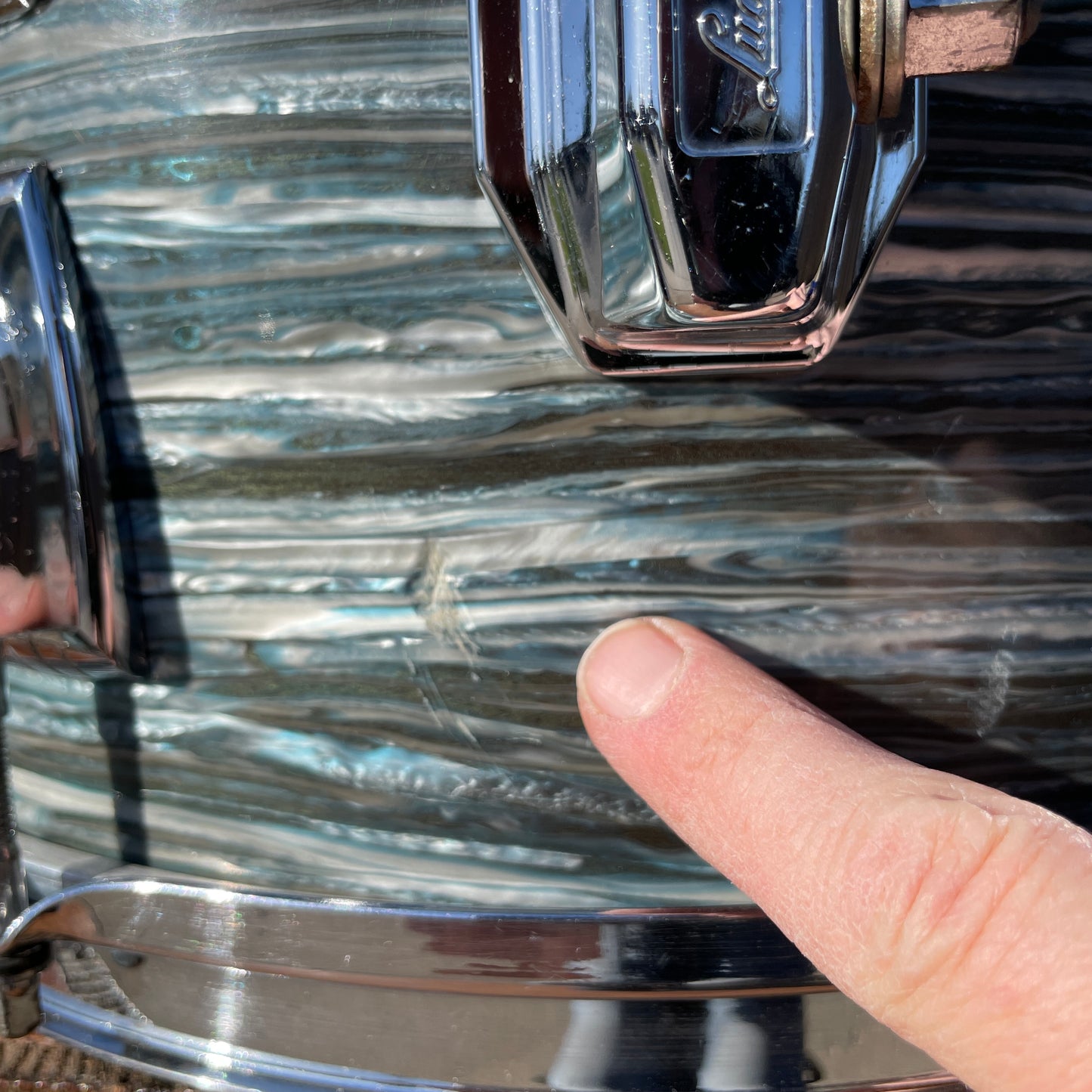 1960s Ludwig 9x13 Tom Drum Oyster Blue Pearl