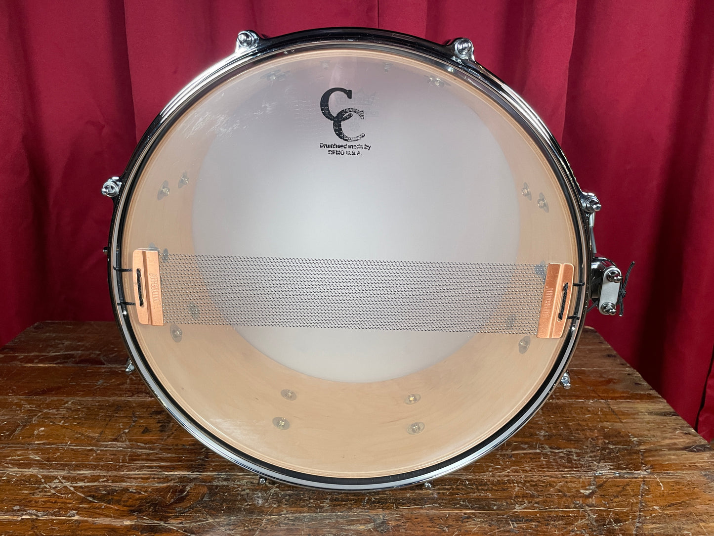 C&C 6x13 Player Date II Snare Drum w/ Trick GS007 Throw Off Brown Mahogany Stain 13x6