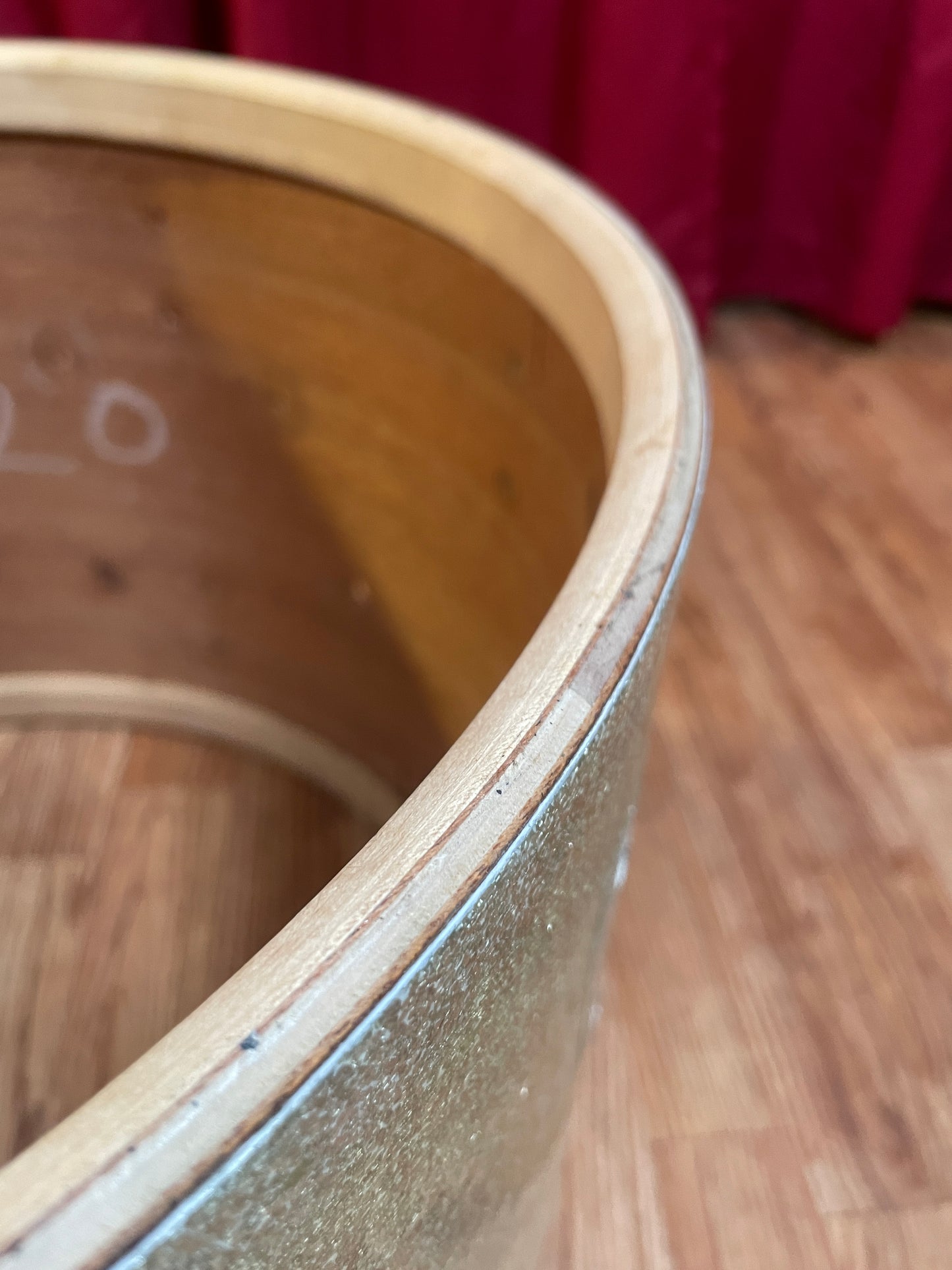 1960s Ludwig 14x20 Classic Bass Drum Shell 3-Ply Silver Sparkle