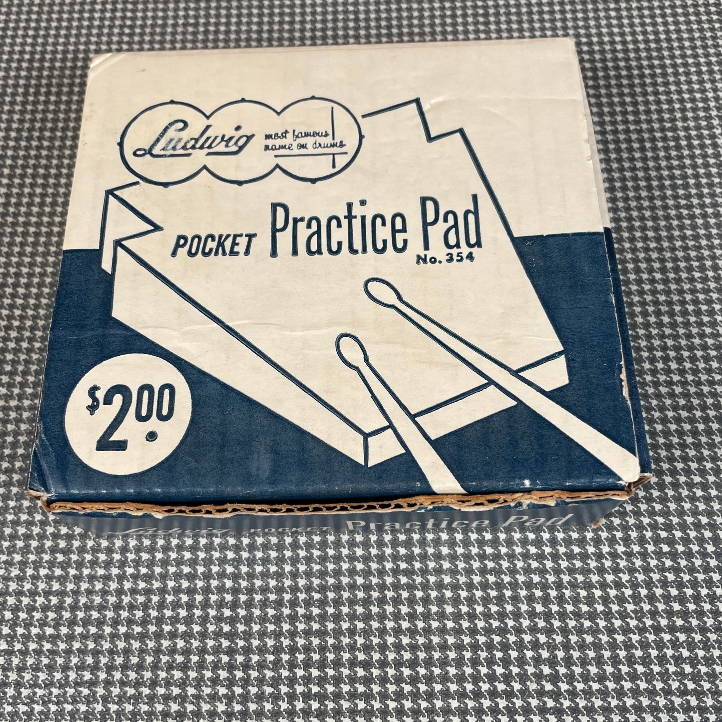 1950s WFL Ludwig Porto-Pad Rubber Pocket Practice Pad No. 354