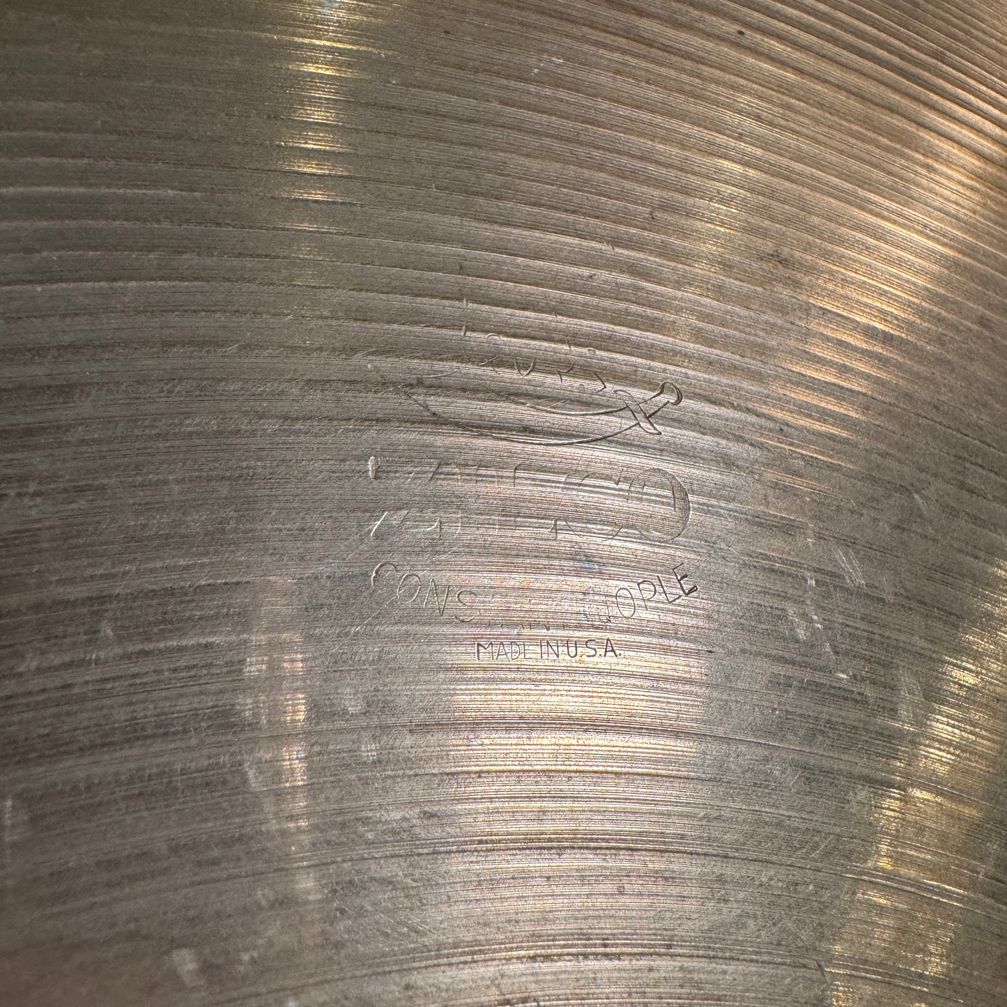 18" Zilco by Zildjian 1940s-50s Crash Ride Cymbal w/ Rivets 1240g