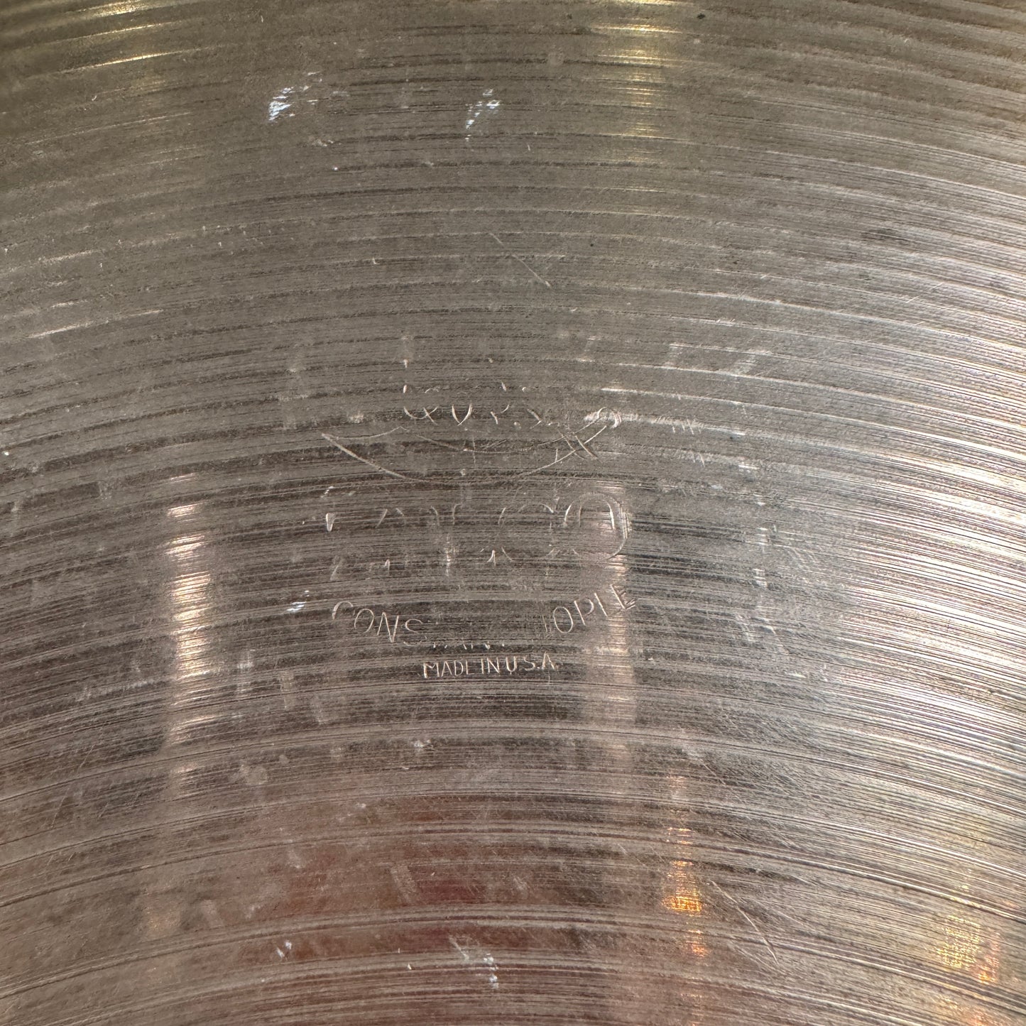 18" Zilco by Zildjian 1940s-50s Crash Ride Cymbal w/ Rivets 1240g