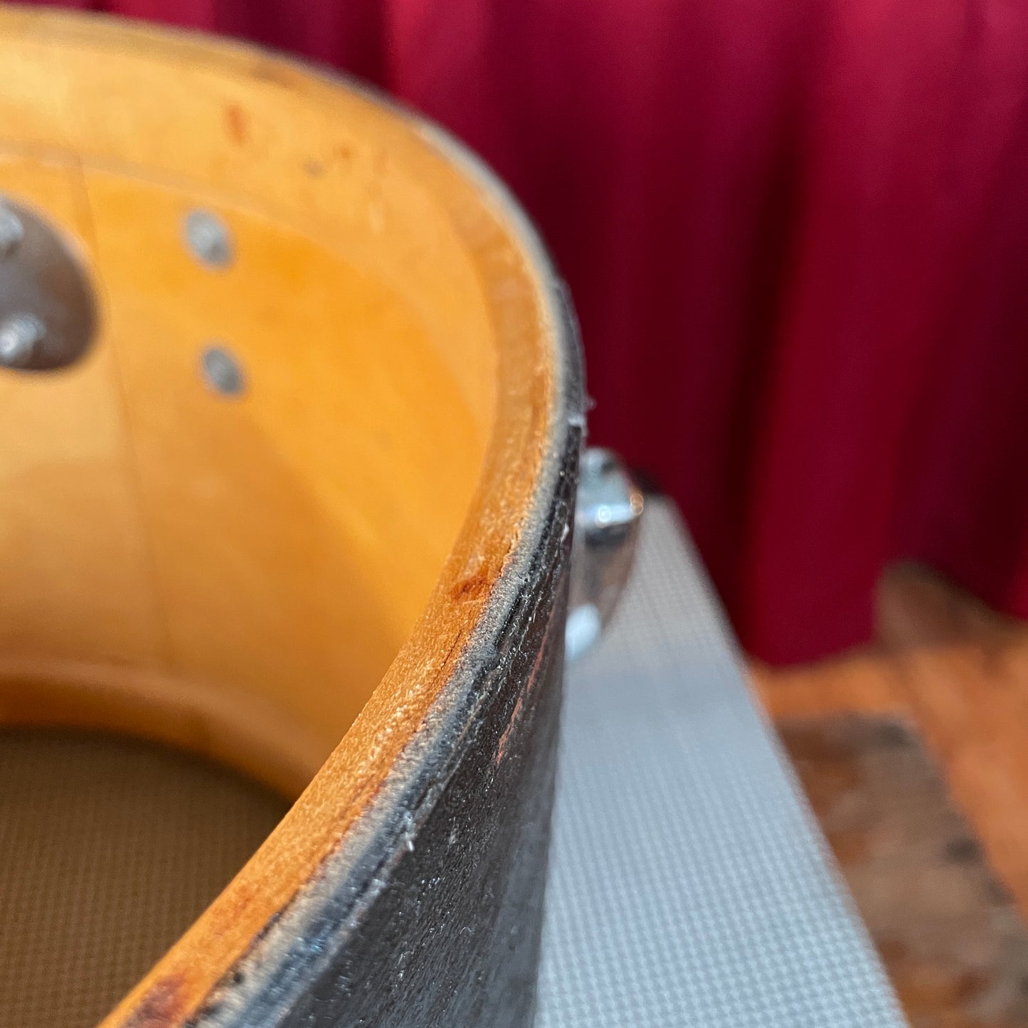 1970s Slingerland 10x14 Concert Tom Drum Shell Black