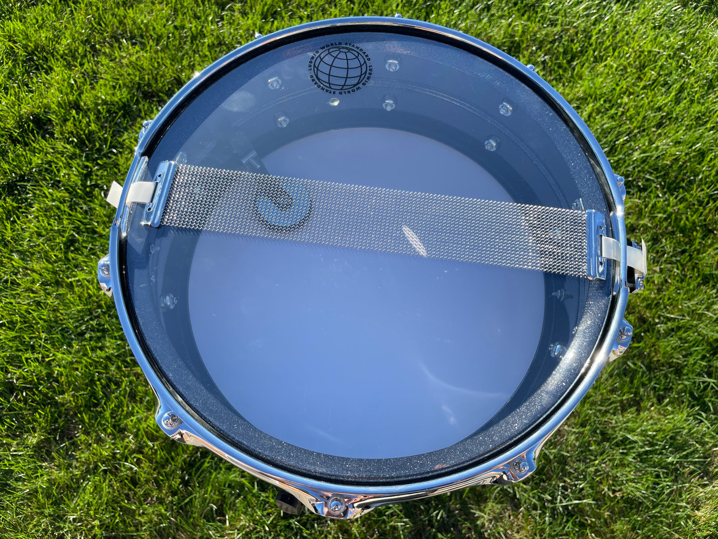 1990s Ludwig 5x14 Limited Edition of 200 Black Galaxy 10-Lug Acrolite Snare Drum Blackrolite