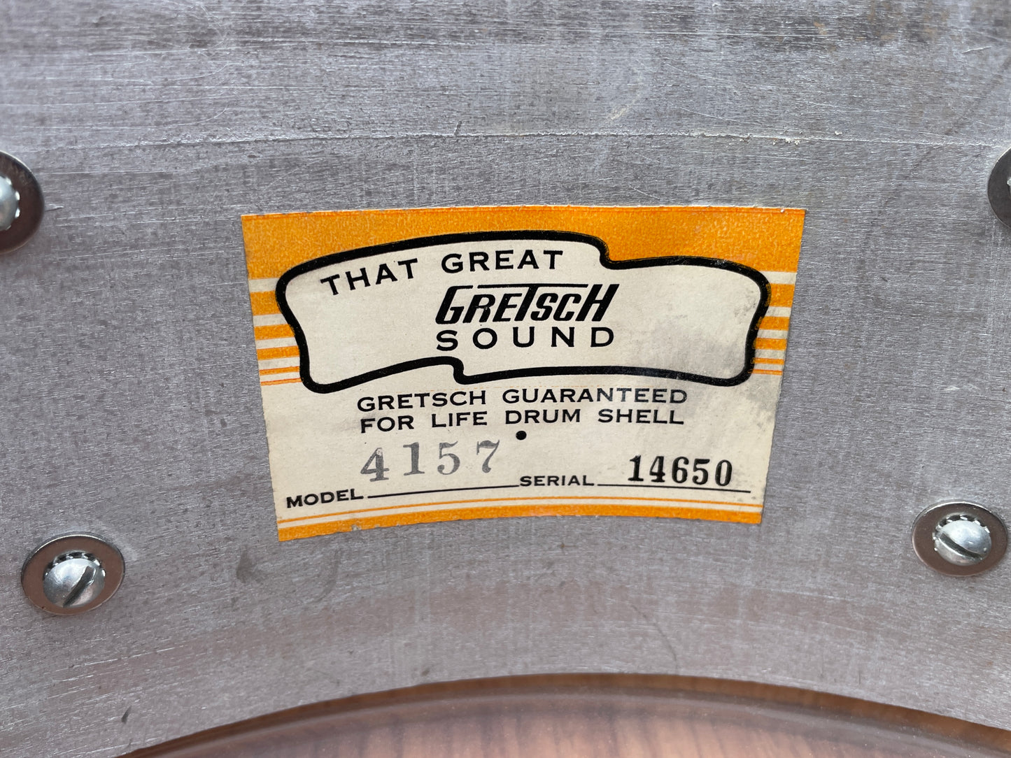 1960s Gretsch Round Badge Drum Set Tangerine Sparkle 20/12/16 w/ 5.5x14 Snare