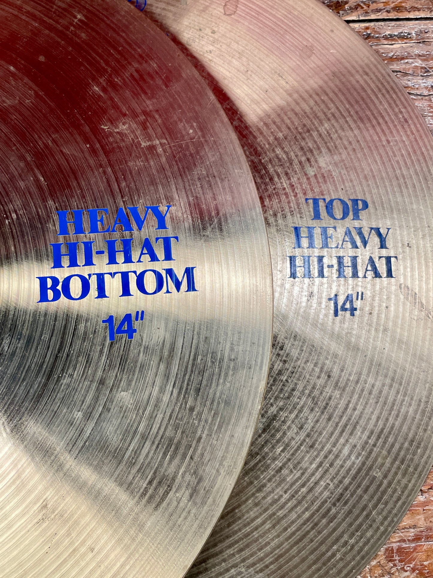 14" Paiste 1980s Blue Label Formula 602 Heavy Hi-Hat Cymbals 1058g/1182g *Video Demo*