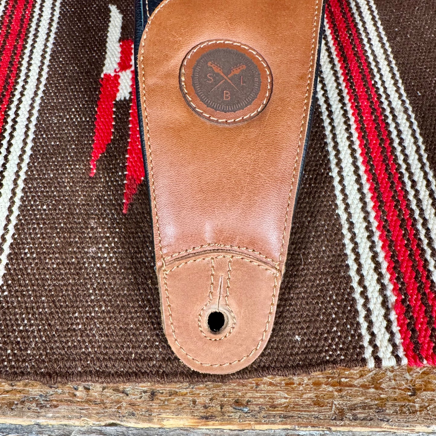 Limited Edition Scott's Bass Lesson's Premium Leather Guitar Strap Brown/Black