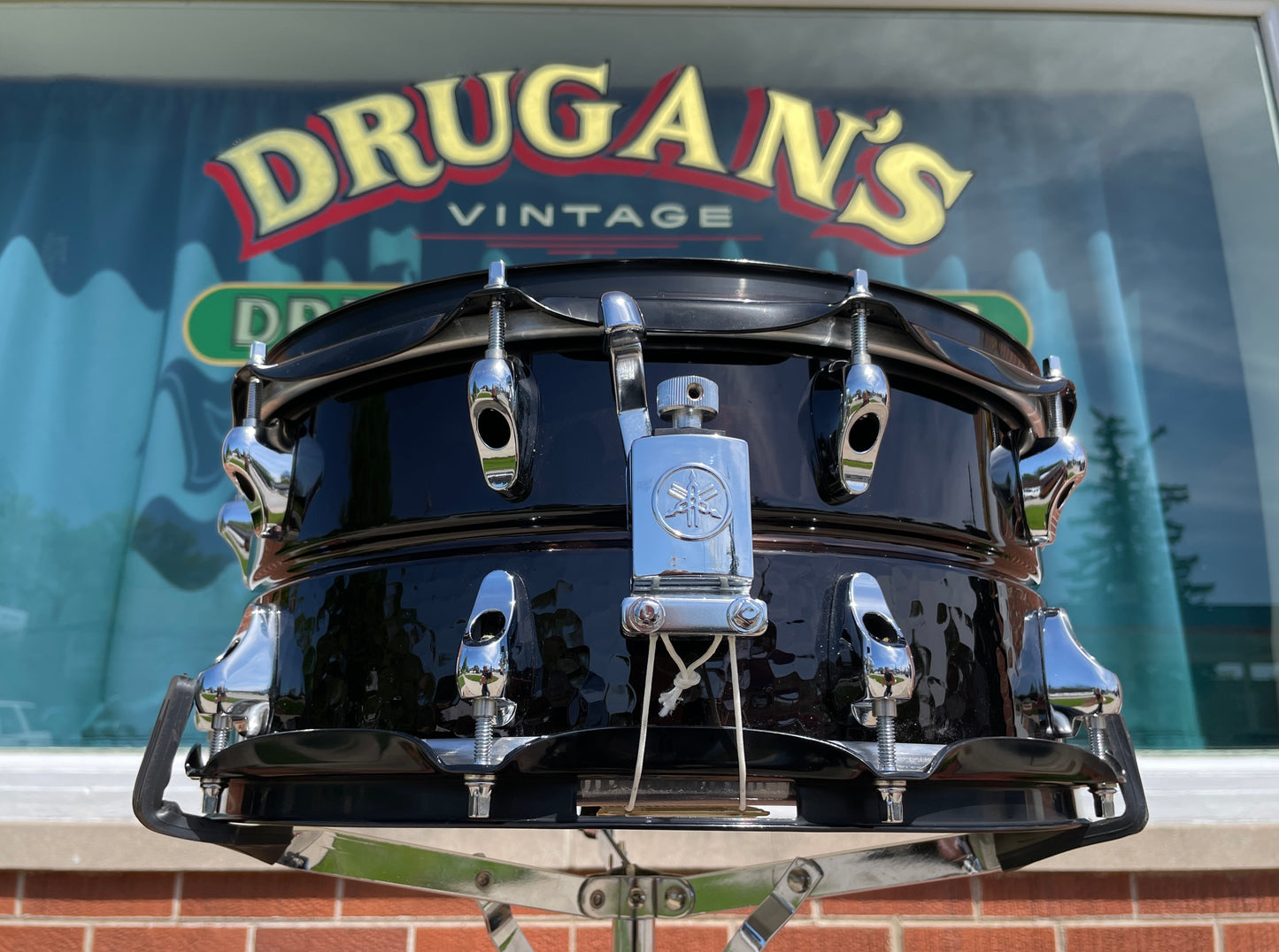 Yamaha 6.5x14 Mike Bordin Signature Half-Hammered Snare Drum Black SD6465MB