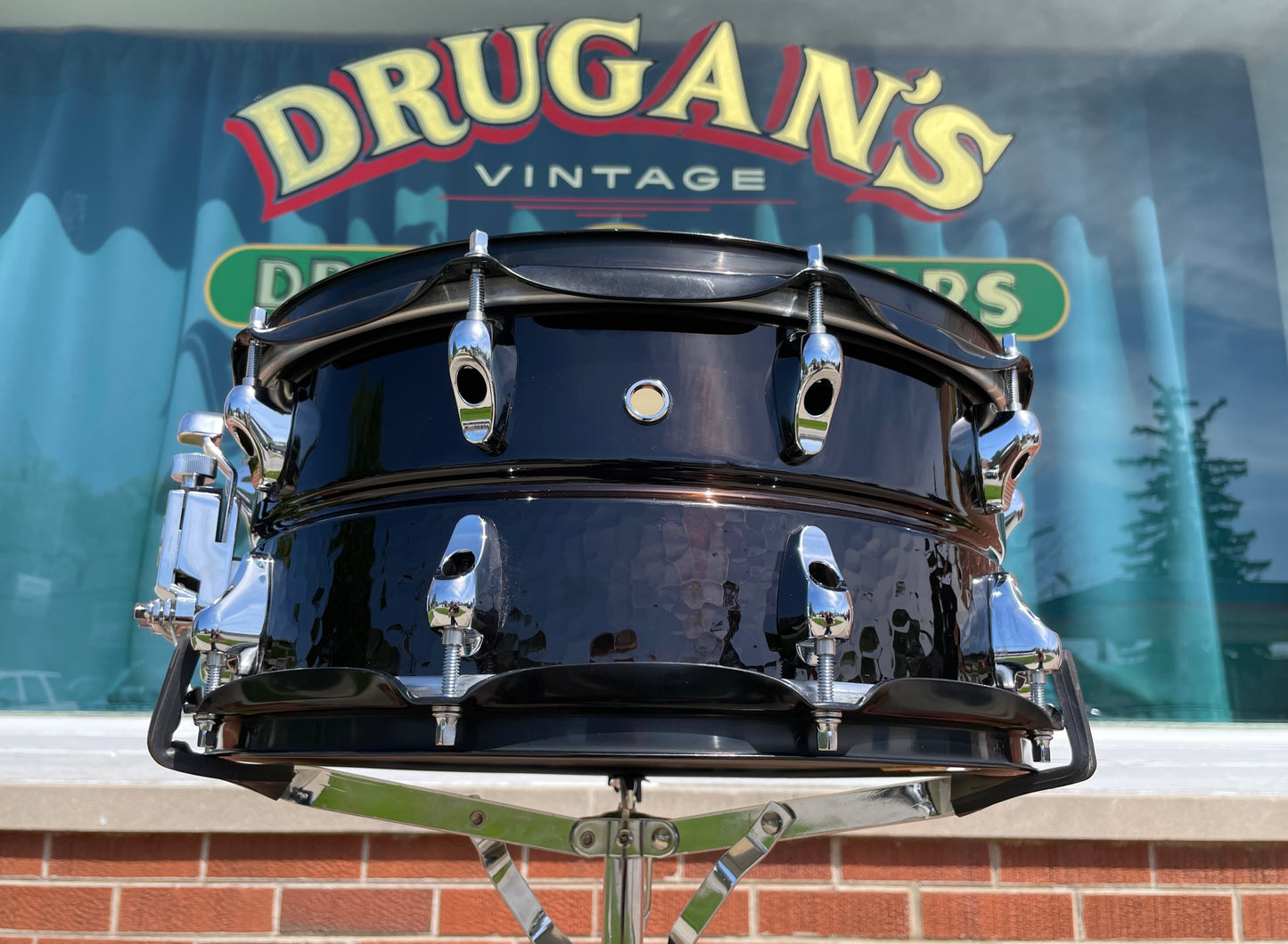 Yamaha 6.5x14 Mike Bordin Signature Half-Hammered Snare Drum Black SD6465MB