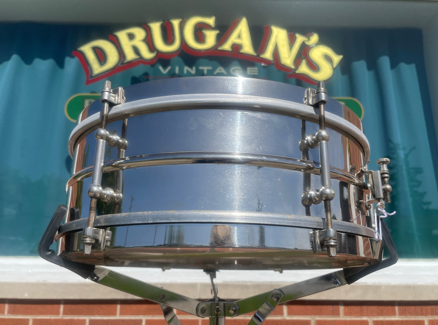 1920s Ludwig 5x14 No. 17 Pioneer Brass Shell Snare Drum Universal