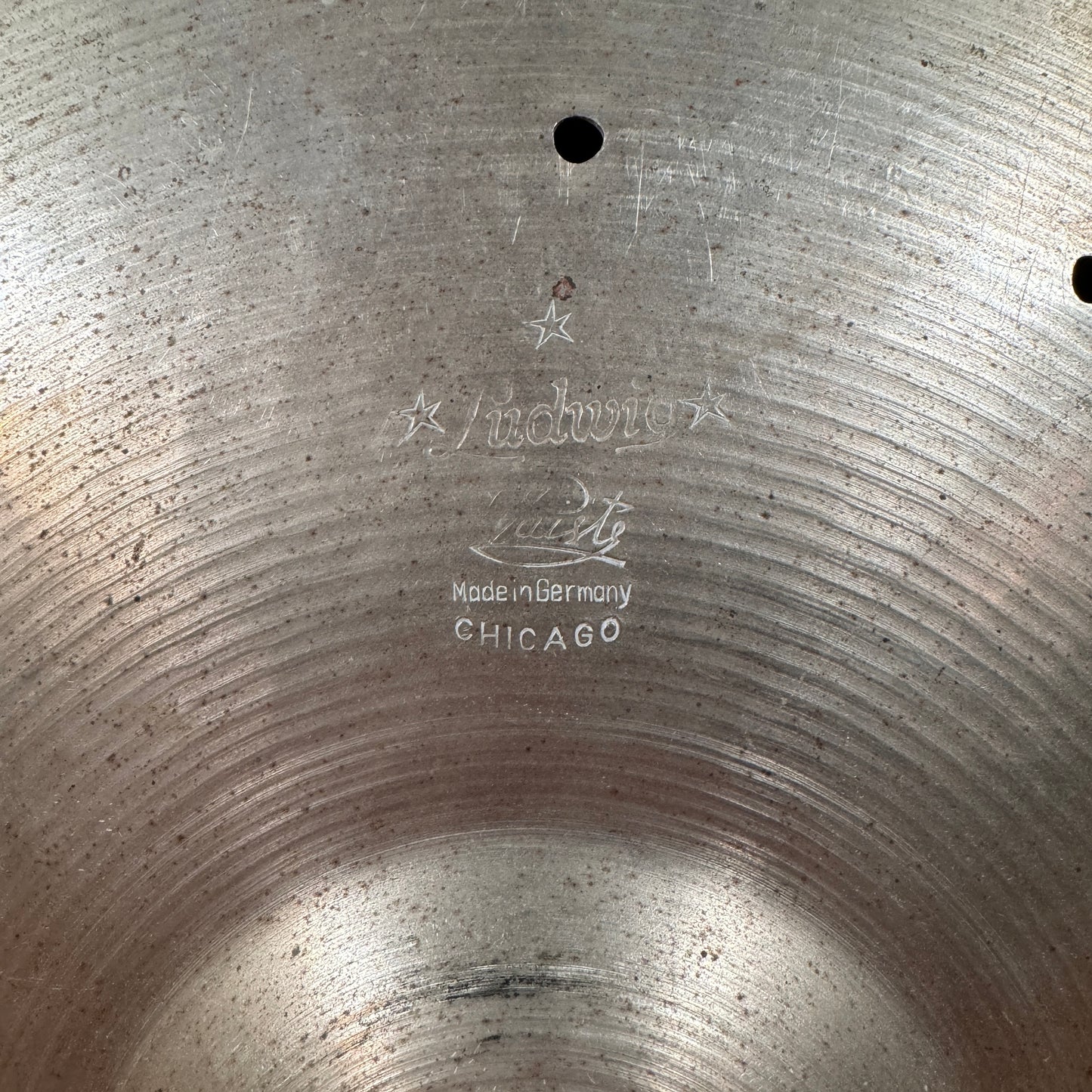 11" Paiste 1950s Ludwig Standard 3-Star Splash Cymbal w/ Rivet Holes 514g Germany