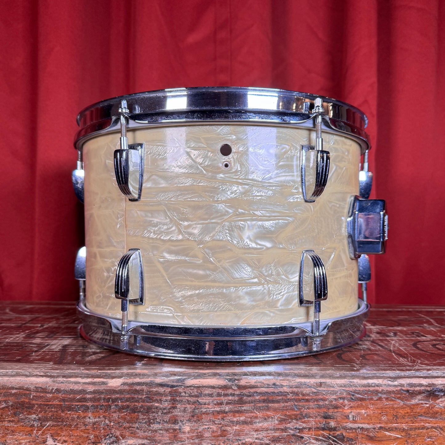 1960s Ludwig 8x12 Super Classic Tom Drum White Marine Pearl