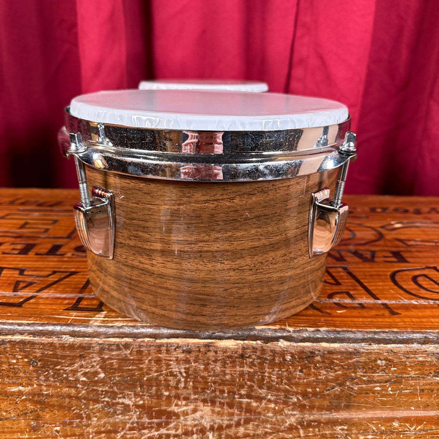 1970s Ludwig 6" & 8" No. 2358P Tunable Bongos Walnut Cortex