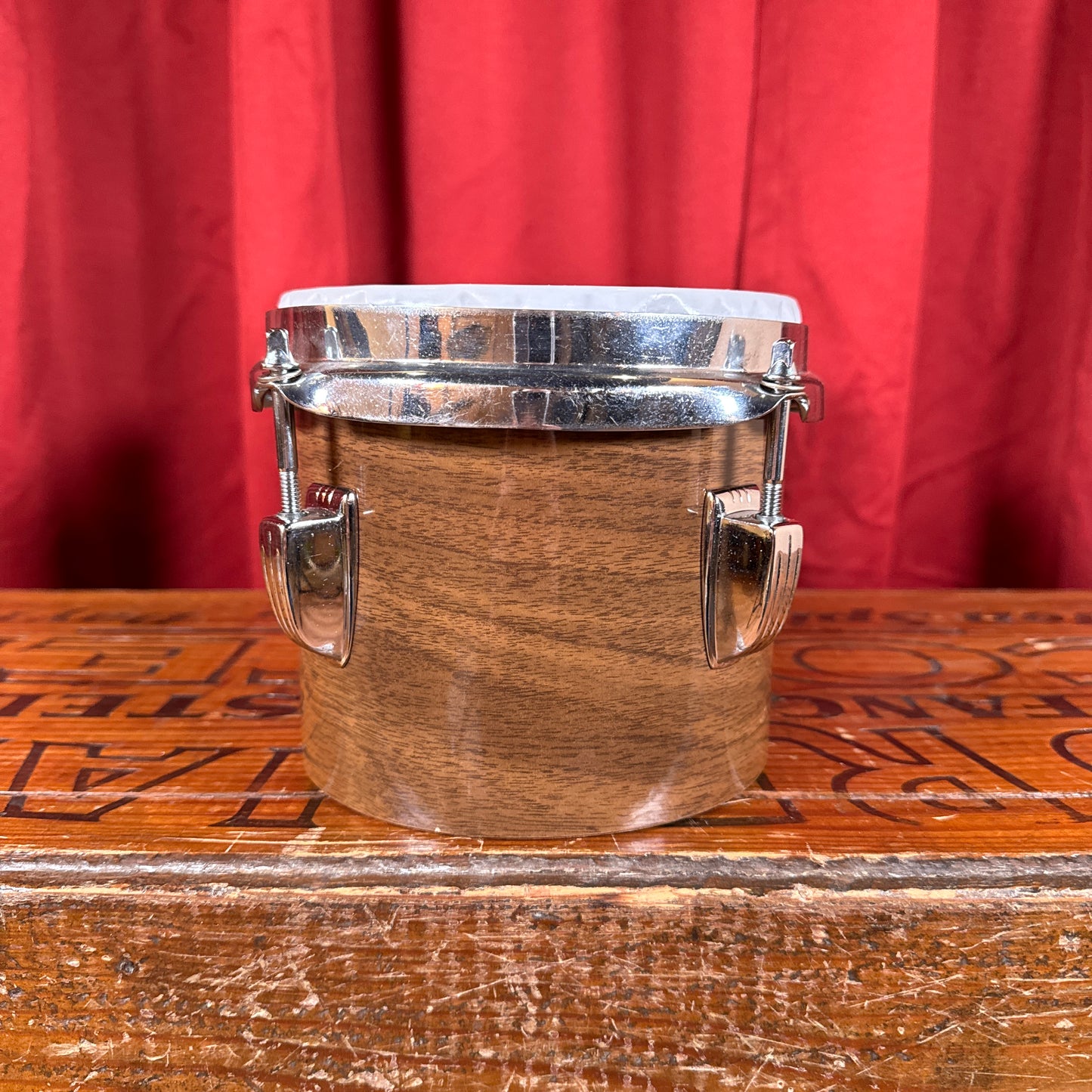 1970s Ludwig 6" & 8" No. 2358P Tunable Bongos Walnut Cortex