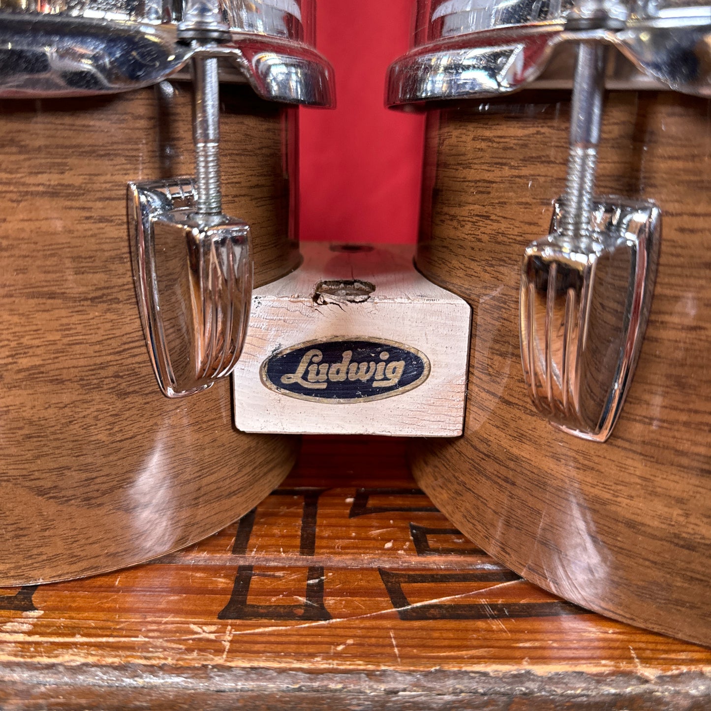 1970s Ludwig 6" & 8" No. 2358P Tunable Bongos Walnut Cortex