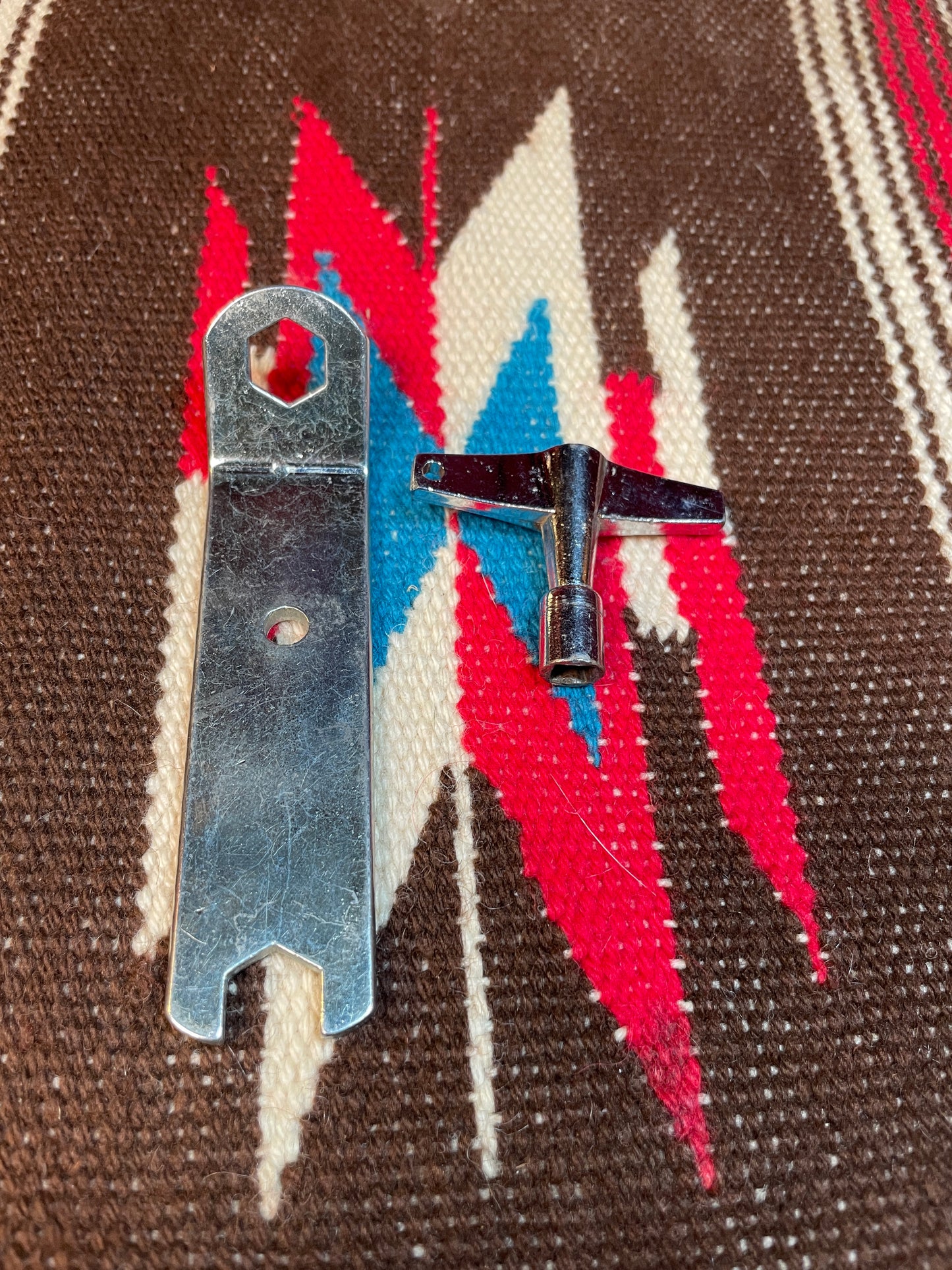 1960s-1970s Ludwig Drum Rail Consolette Wrench Key and Drum Tuning Key