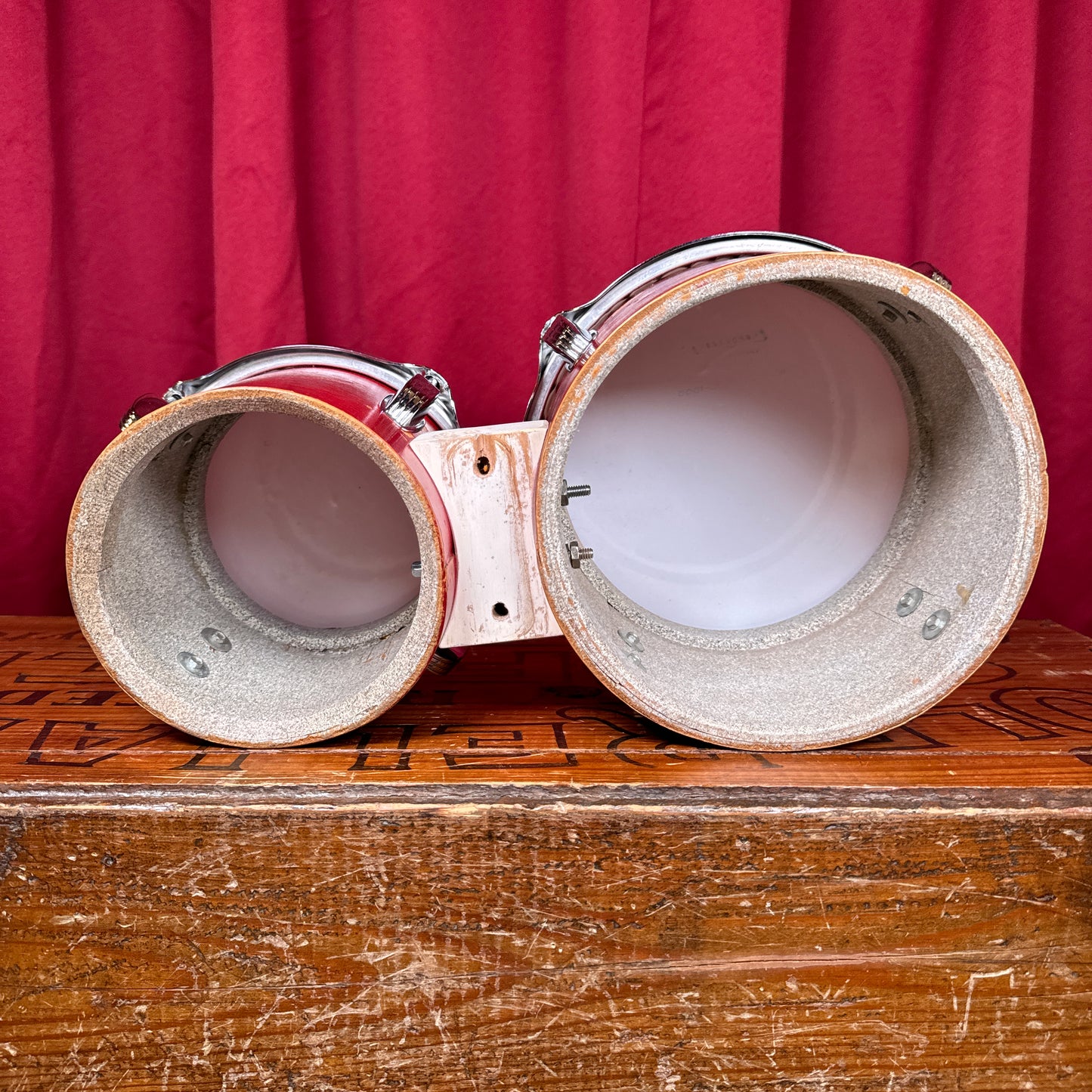 1970s Ludwig 6" & 8" No. 2358L Tunable Bongos Red