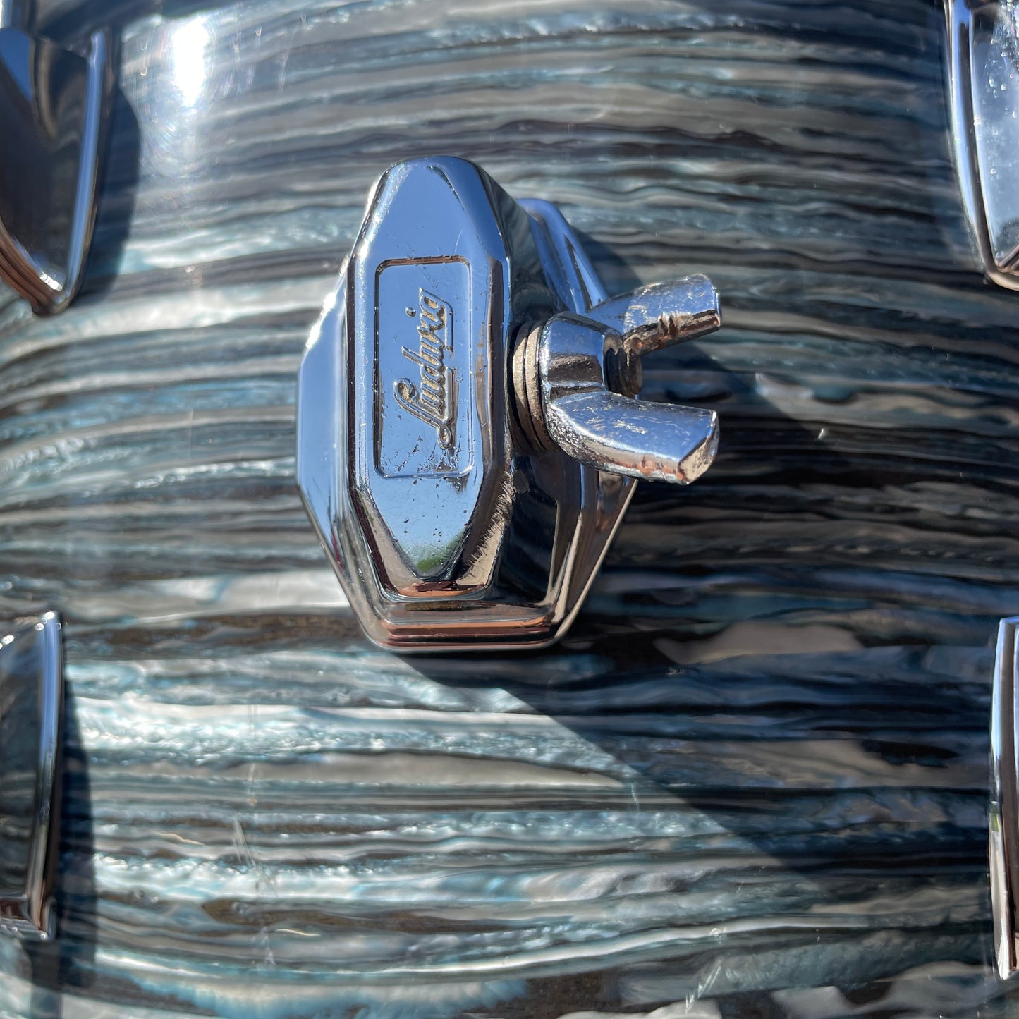 1960s Ludwig 8x12 Tom Drum Oyster Blue Pearl