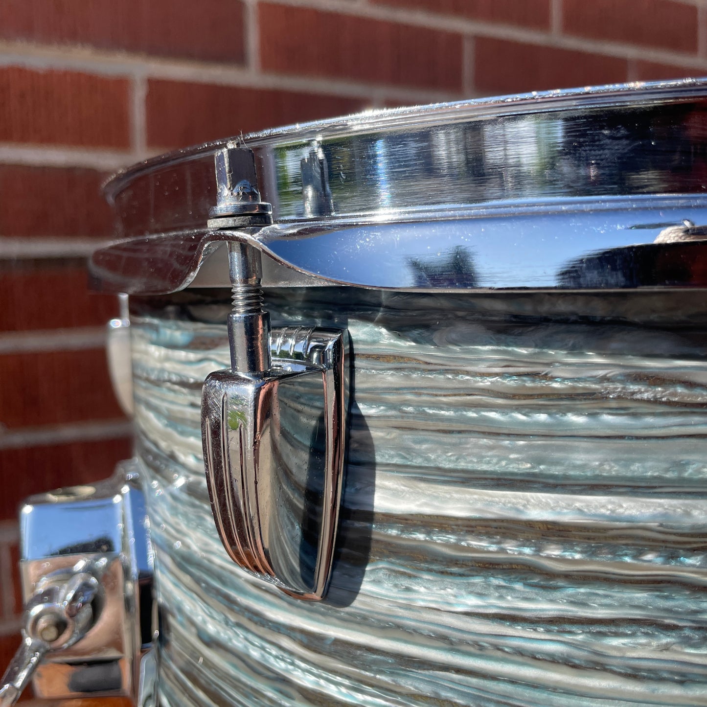 1960s Ludwig 8x12 Tom Drum Oyster Blue Pearl
