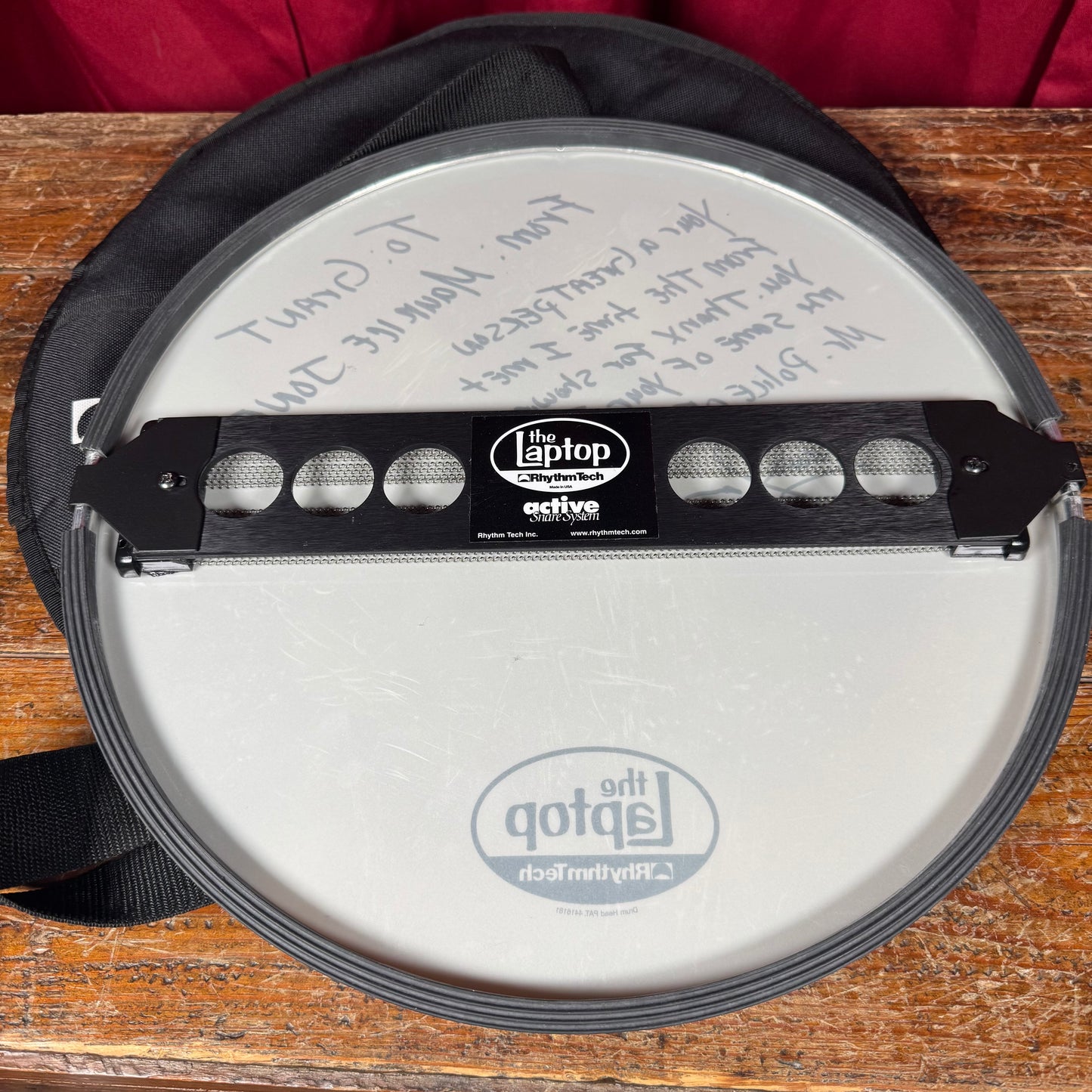 RhythmTech The Laptop Brushes Practice Pad with Active Snare