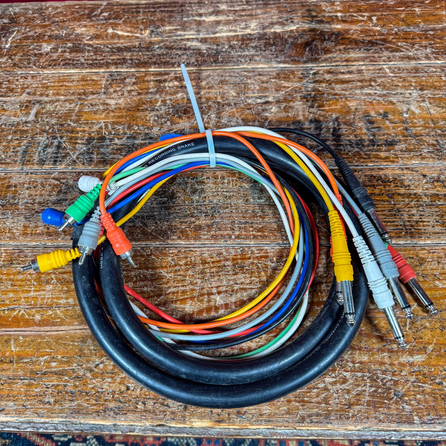 Hosa CPR-802 RCA to 1/4" TS Cable Snake 2m