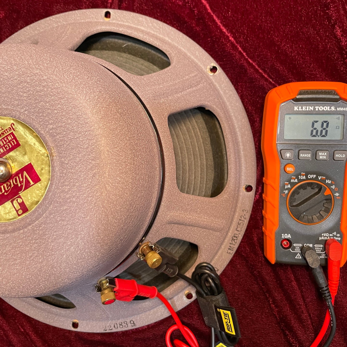 1968 Jensen 12" 60W Vibranto MI-120 EM-1200 Speaker 8 Ohm MI120 EM1200 (Stock #34)