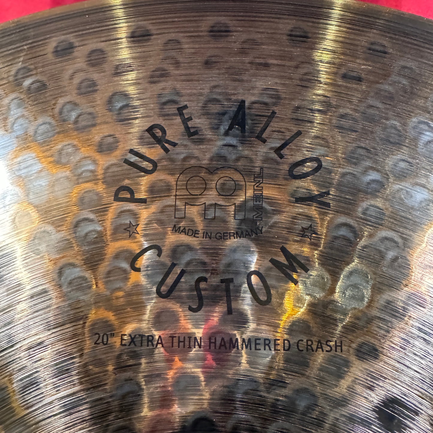 20" Meinl Pure Alloy Custom Extra Thin Hammered Crash Cymbal 1750g *Video Demo*