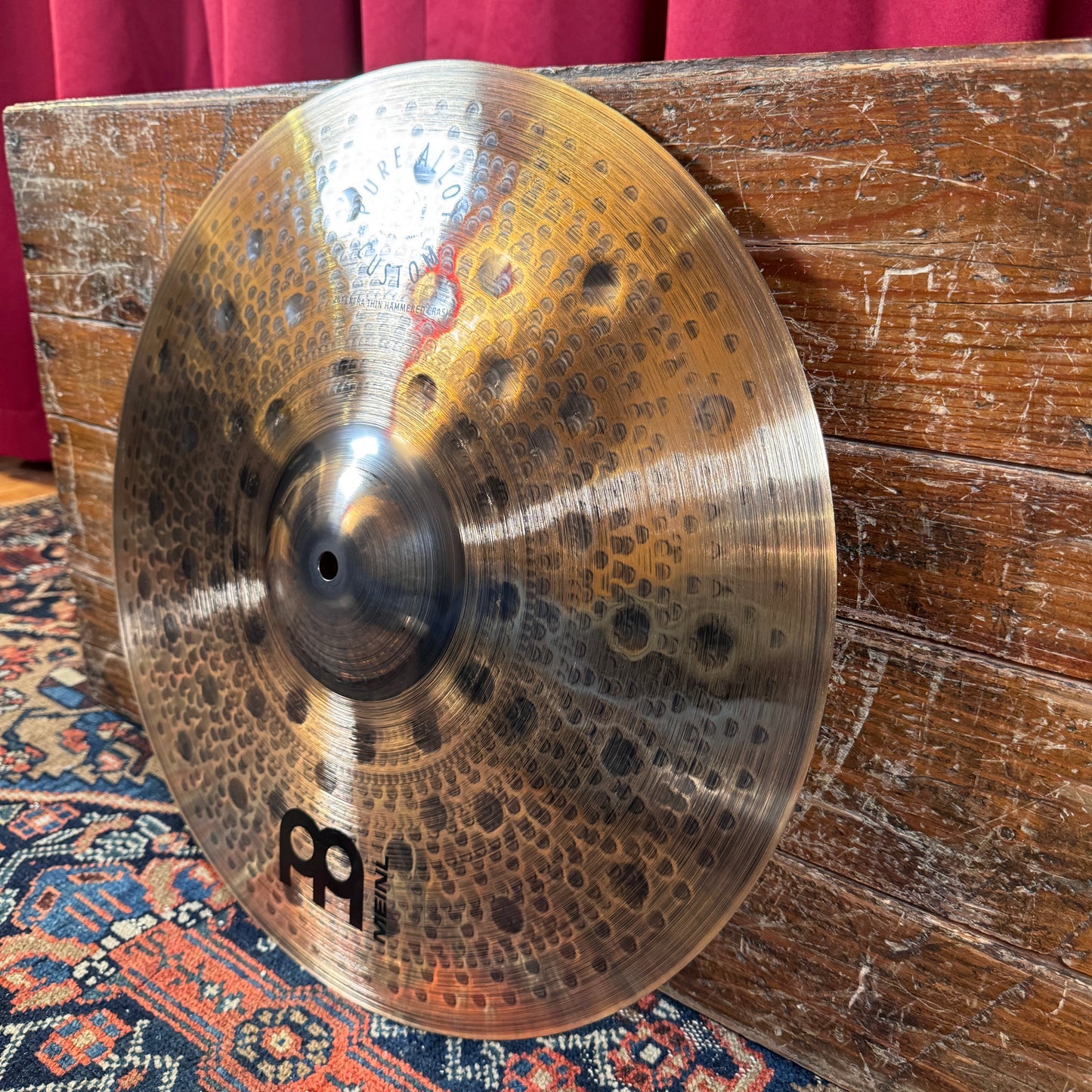 18" Meinl Pure Alloy Custom Extra Thin Hammered Crash Cymbal 1076g *Video Demo*