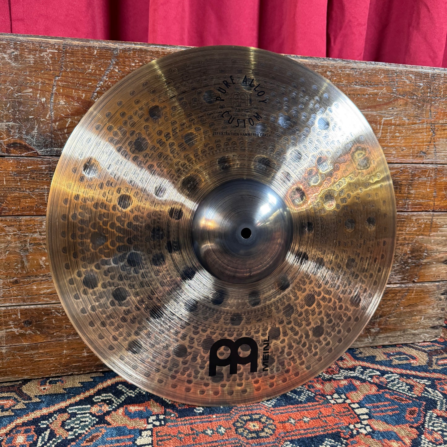 18" Meinl Pure Alloy Custom Extra Thin Hammered Crash Cymbal 1076g *Video Demo*