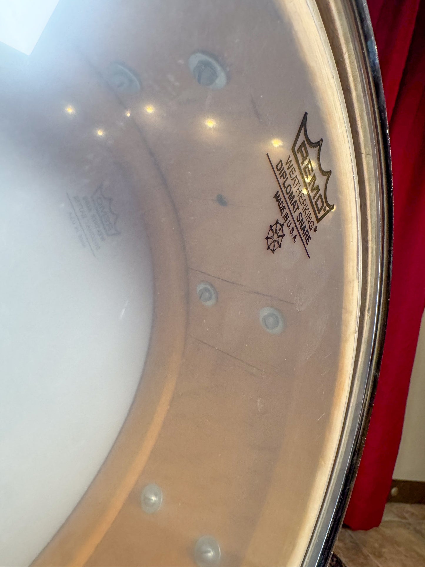 Vintage Barclay 5.5x14 Snare Drum Red Sparkle MIJ Japan