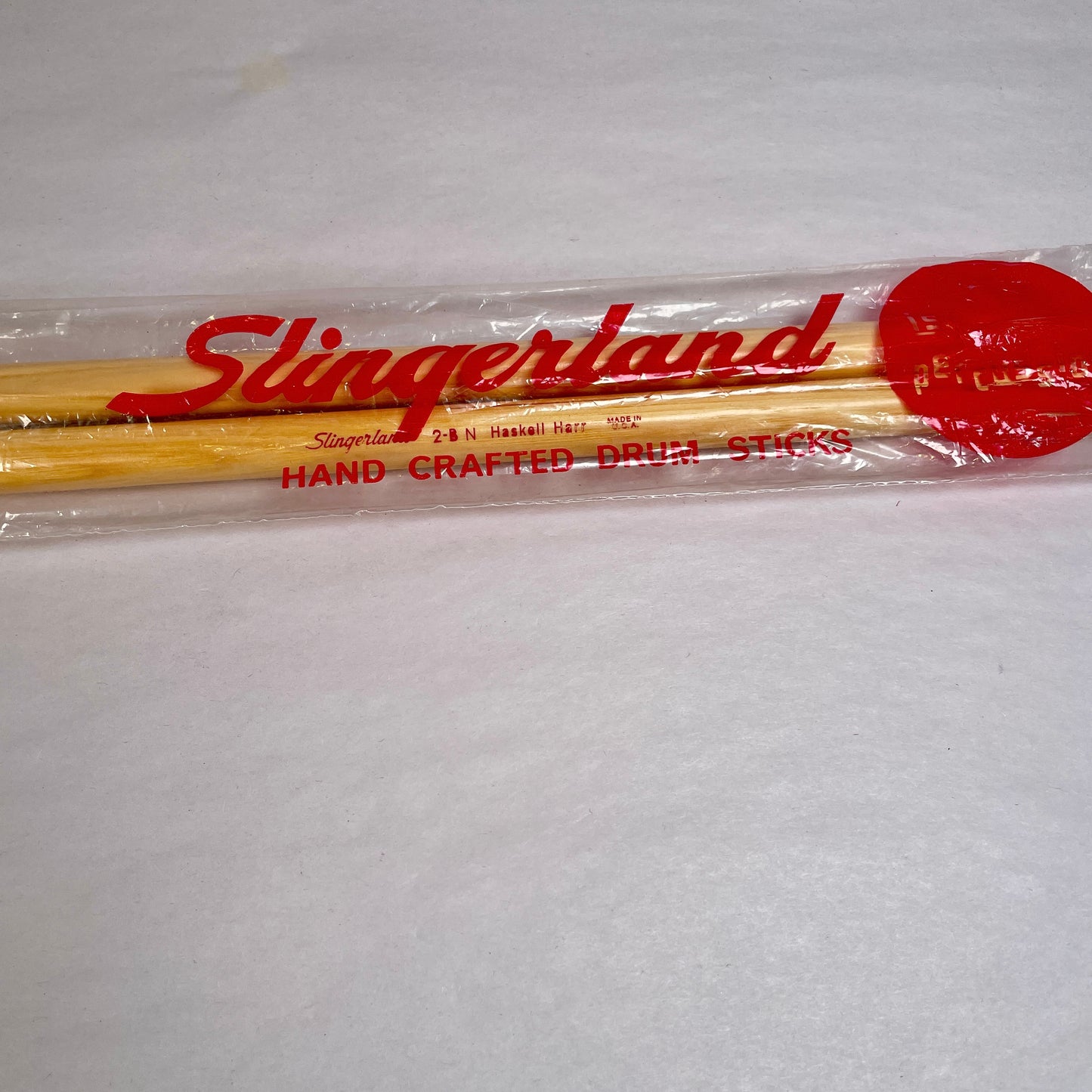 1970s Slingerland Haskell Harr 2BN Nylowood Nylon Tip Drum Sticks w/ Original Bag NOS