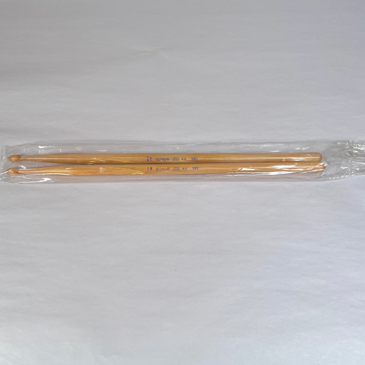 1970s Sonor Rock Model 4A Wood Tip Drum Sticks w/ Original Bag NOS USA
