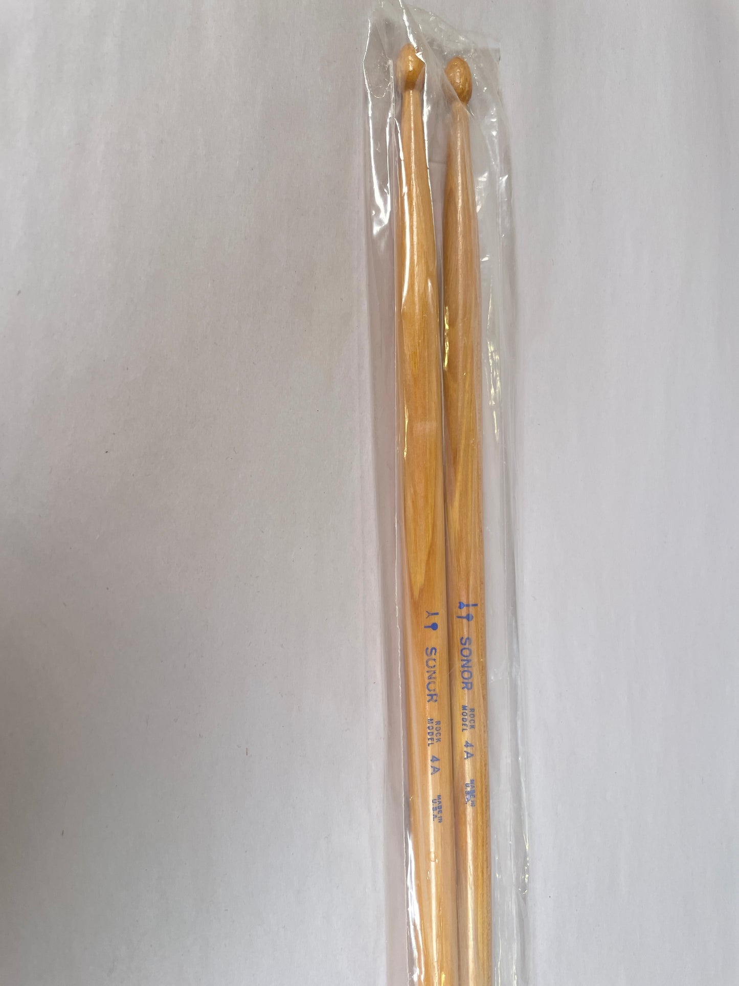 1970s Sonor Rock Model 4A Wood Tip Drum Sticks w/ Original Bag NOS USA